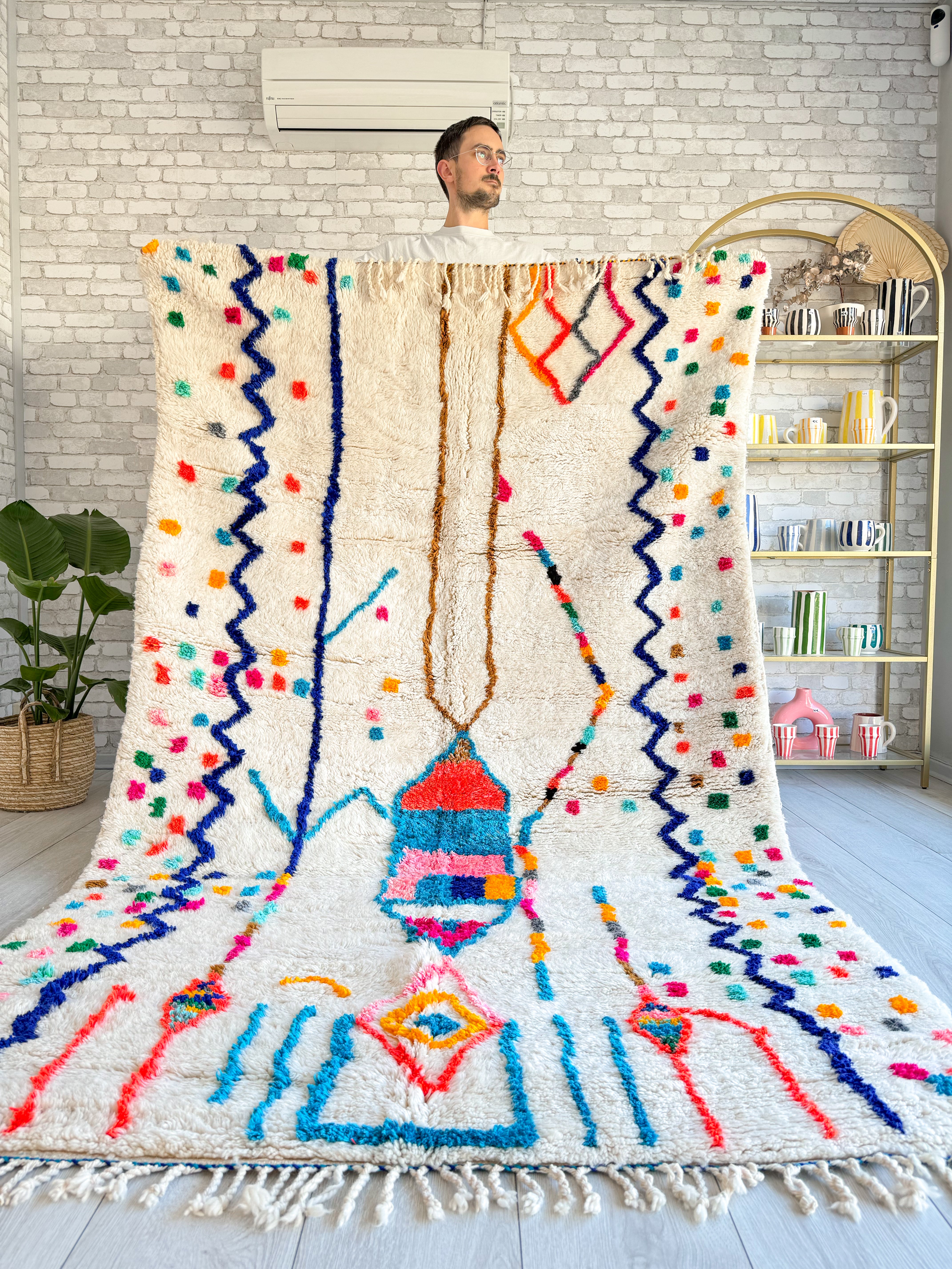 Colorful Berber rug 153 x 270 cm - n°873