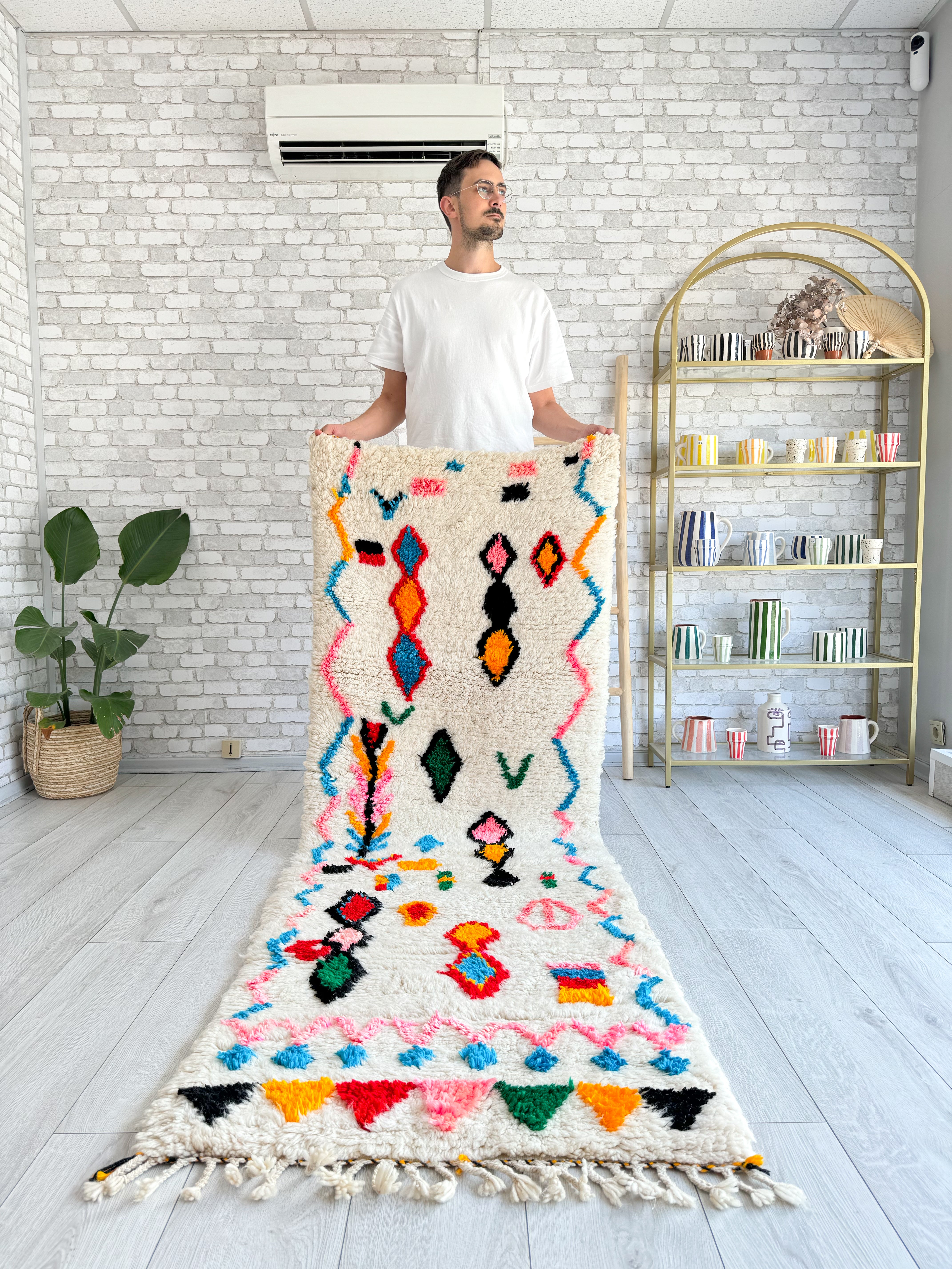 Bunter Berber-Flurteppich 82 x 242 cm – Nr. 1170