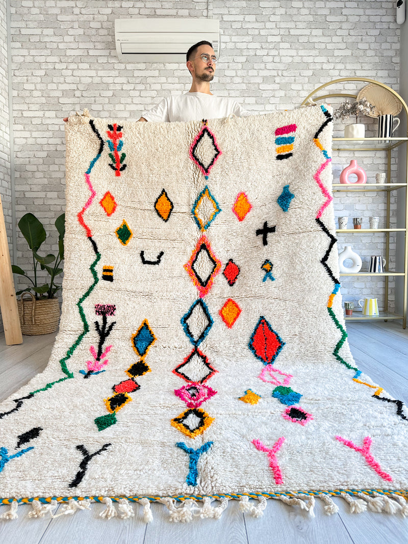 Colorful Berber rug 152 x 265 cm - n°697