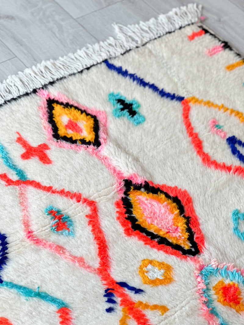 Colorful Berber rug 97 x 160 cm - n°649