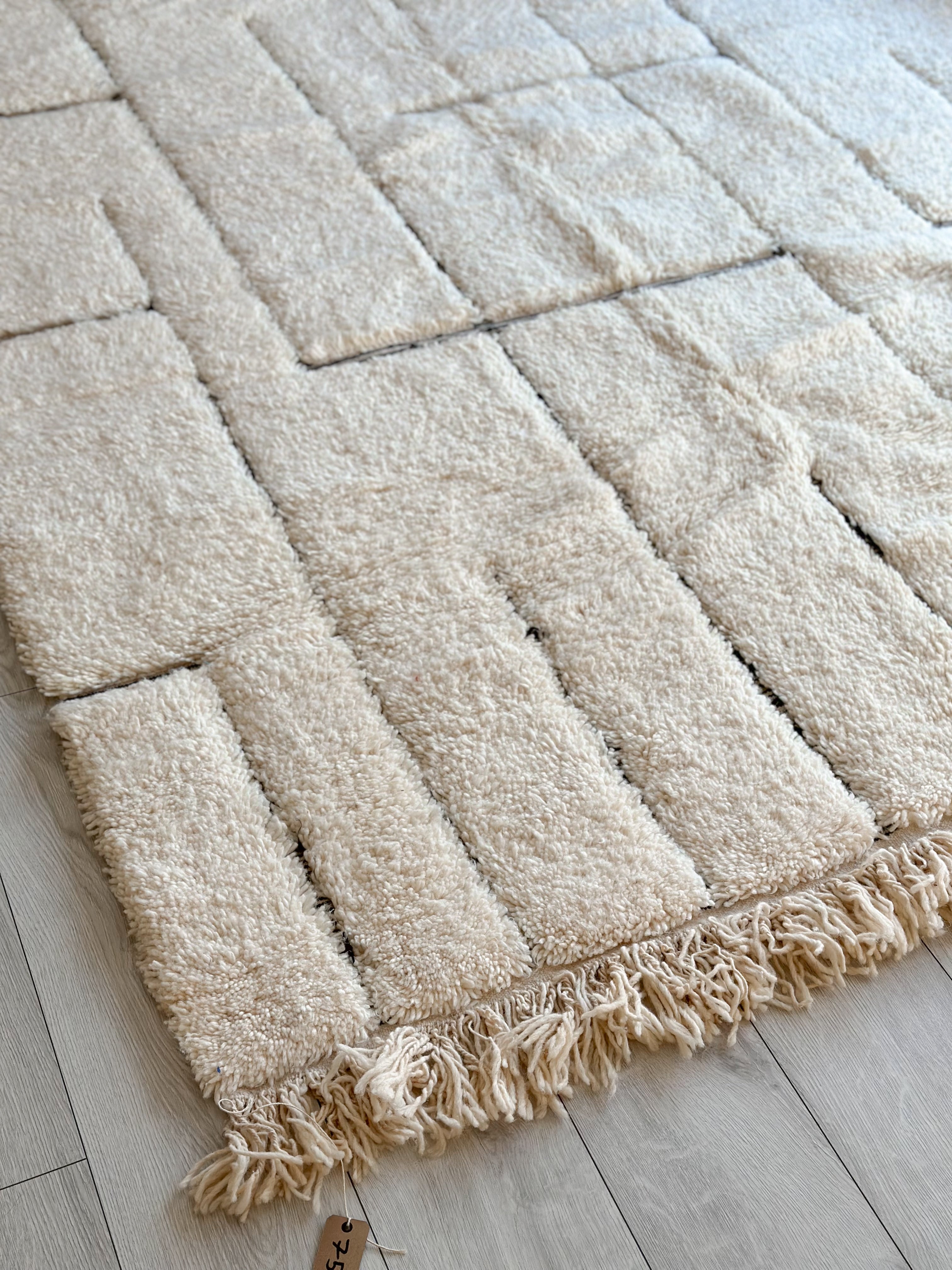 Tapis Beni Ouarain shaggy - 210 x 306 cm - n°750