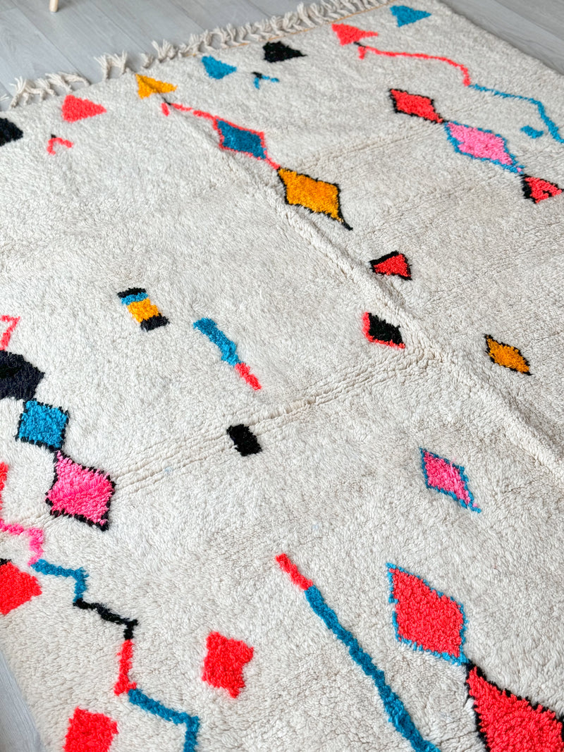 Colorful Berber rug 200 x 310 cm - n°880
