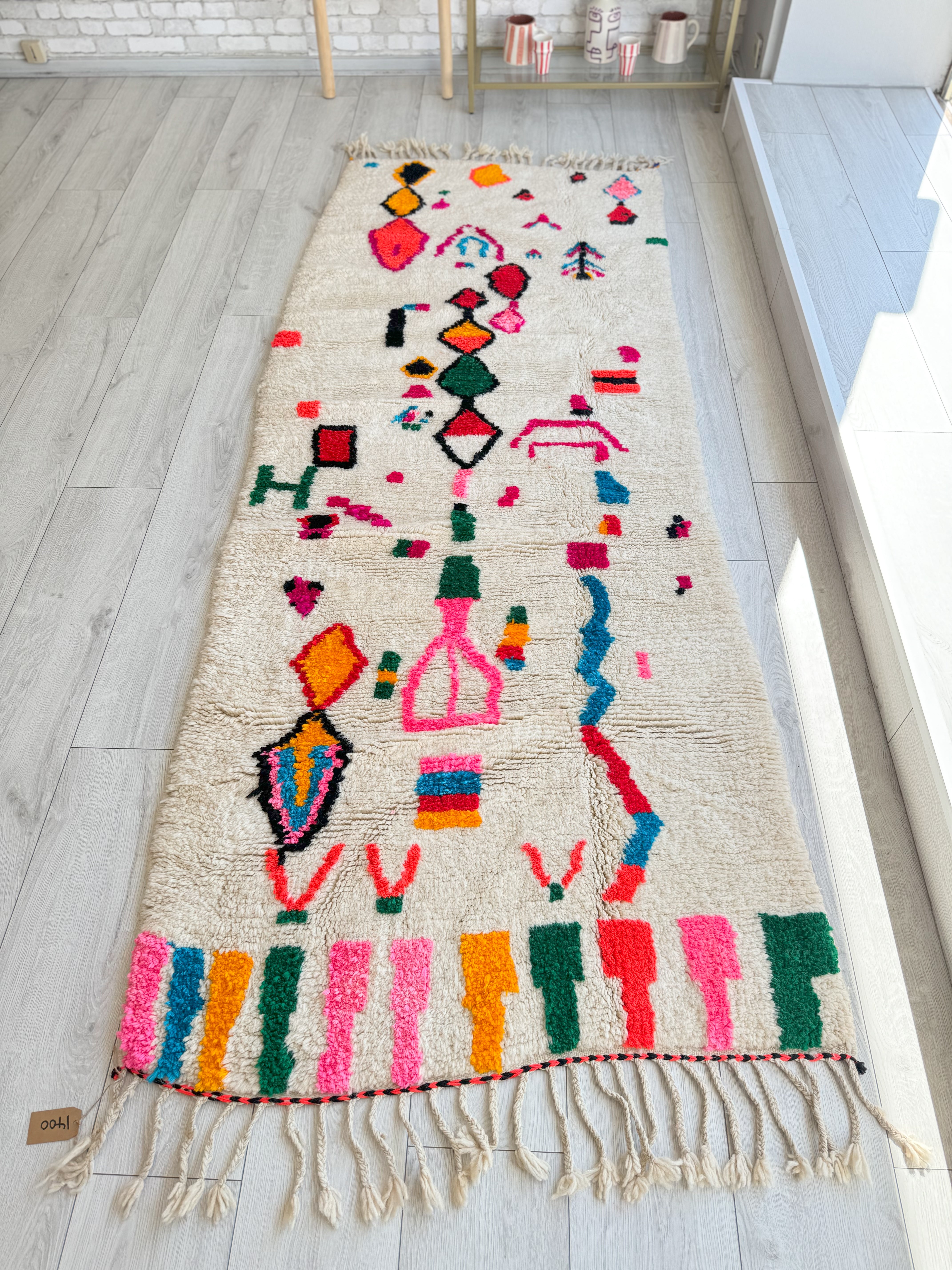 Tapis de couloir coloré 100 x 268 cm - n°1400