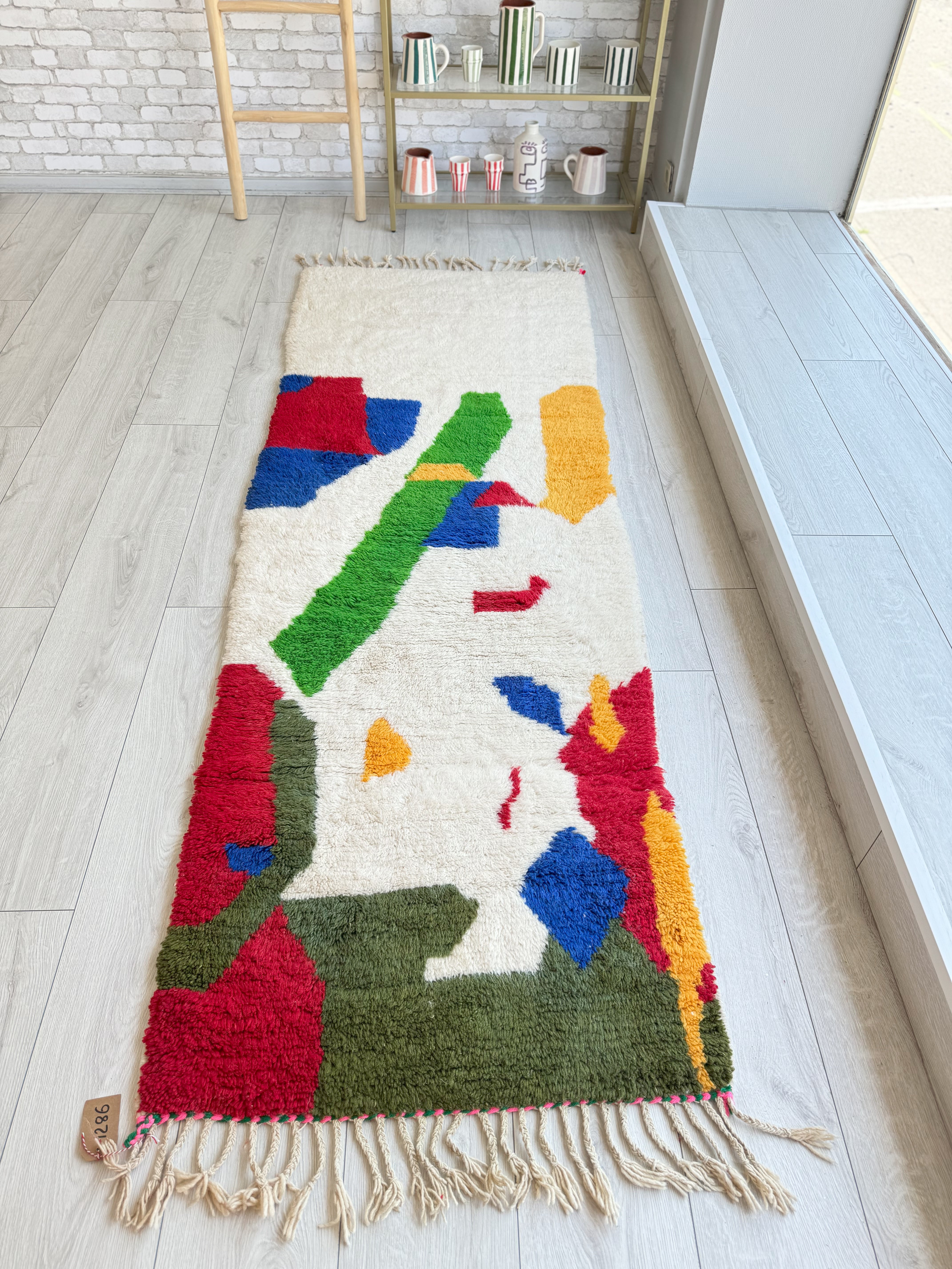 Bunter Berber-Flurteppich 81 x 260 cm – Nr. 1286