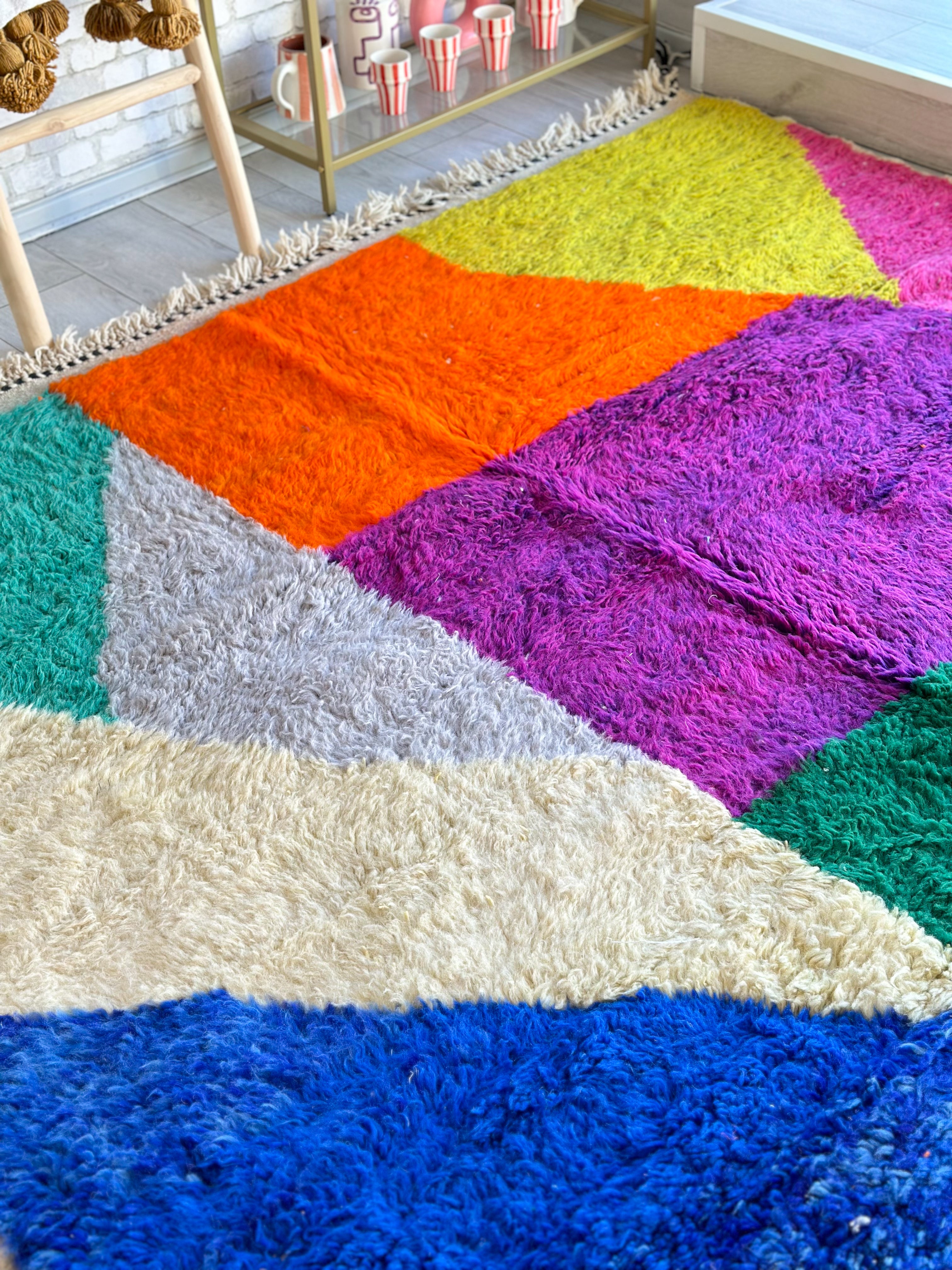 Colorful Beni Ouarain rug - 225 x 338 cm - n°791