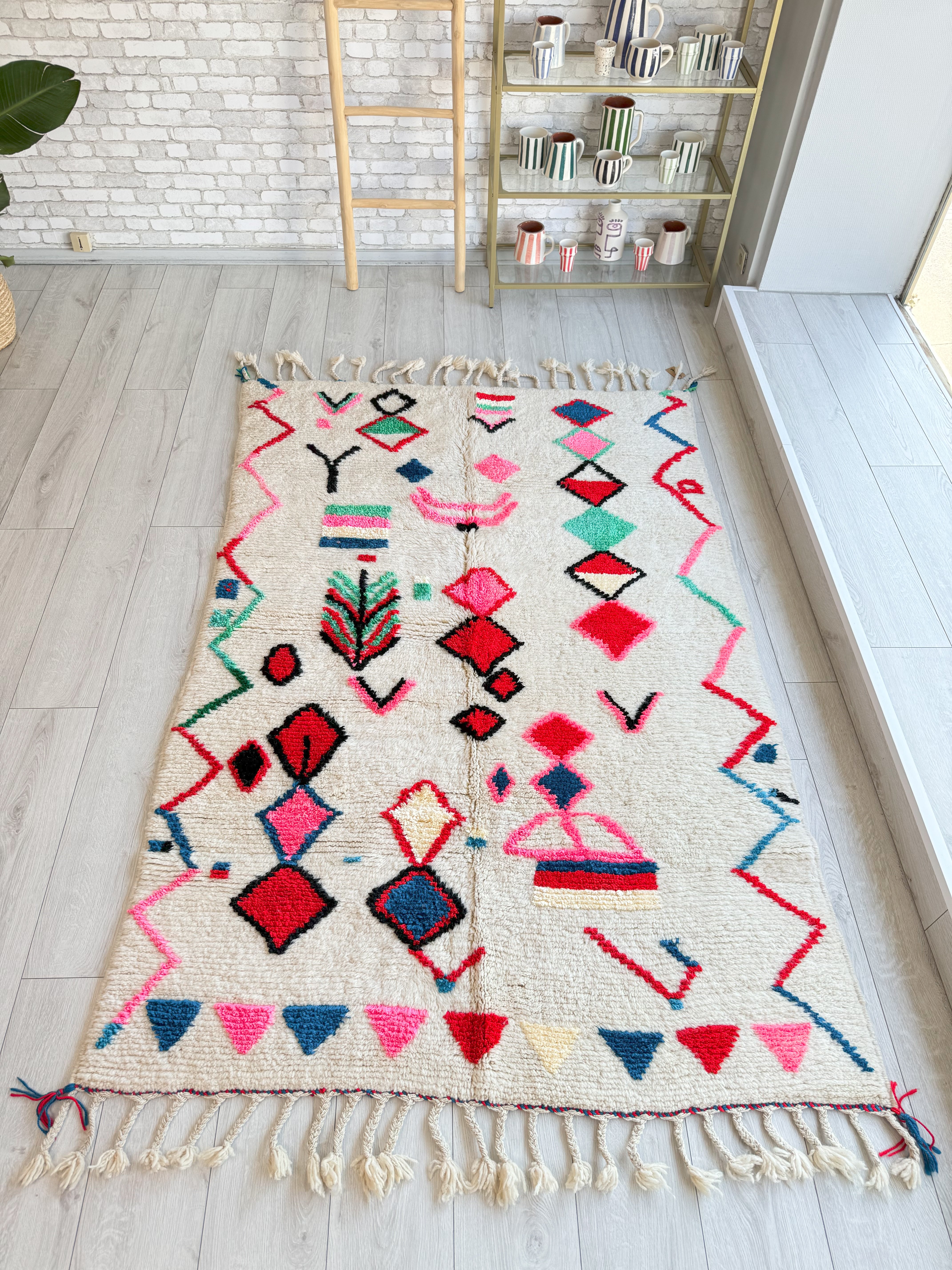 Colorful Berber Rug 146 x 240 cm / 4.8 x 7.9 ft - n°1510