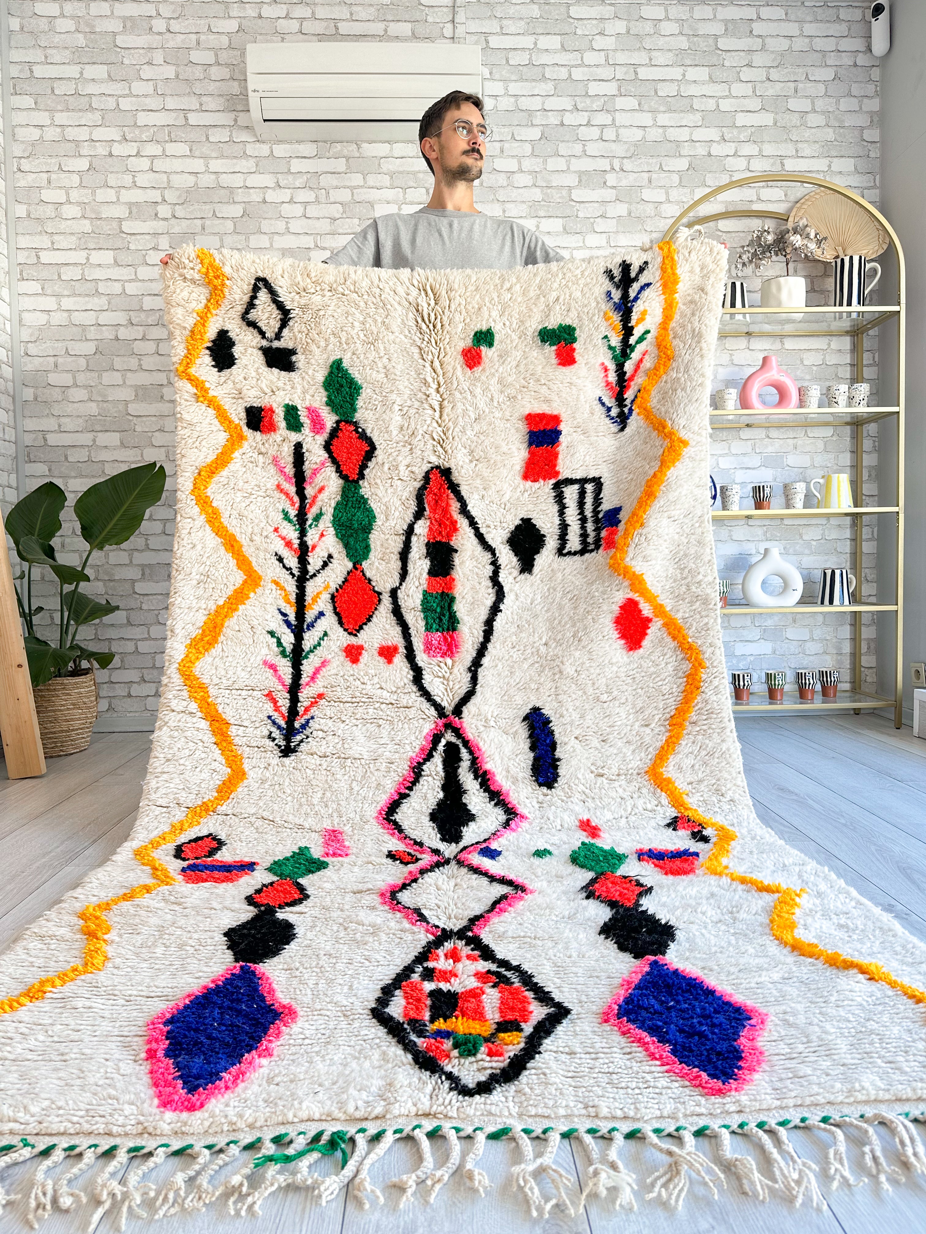 Colorful Berber rug 130 x 260 cm - n°712