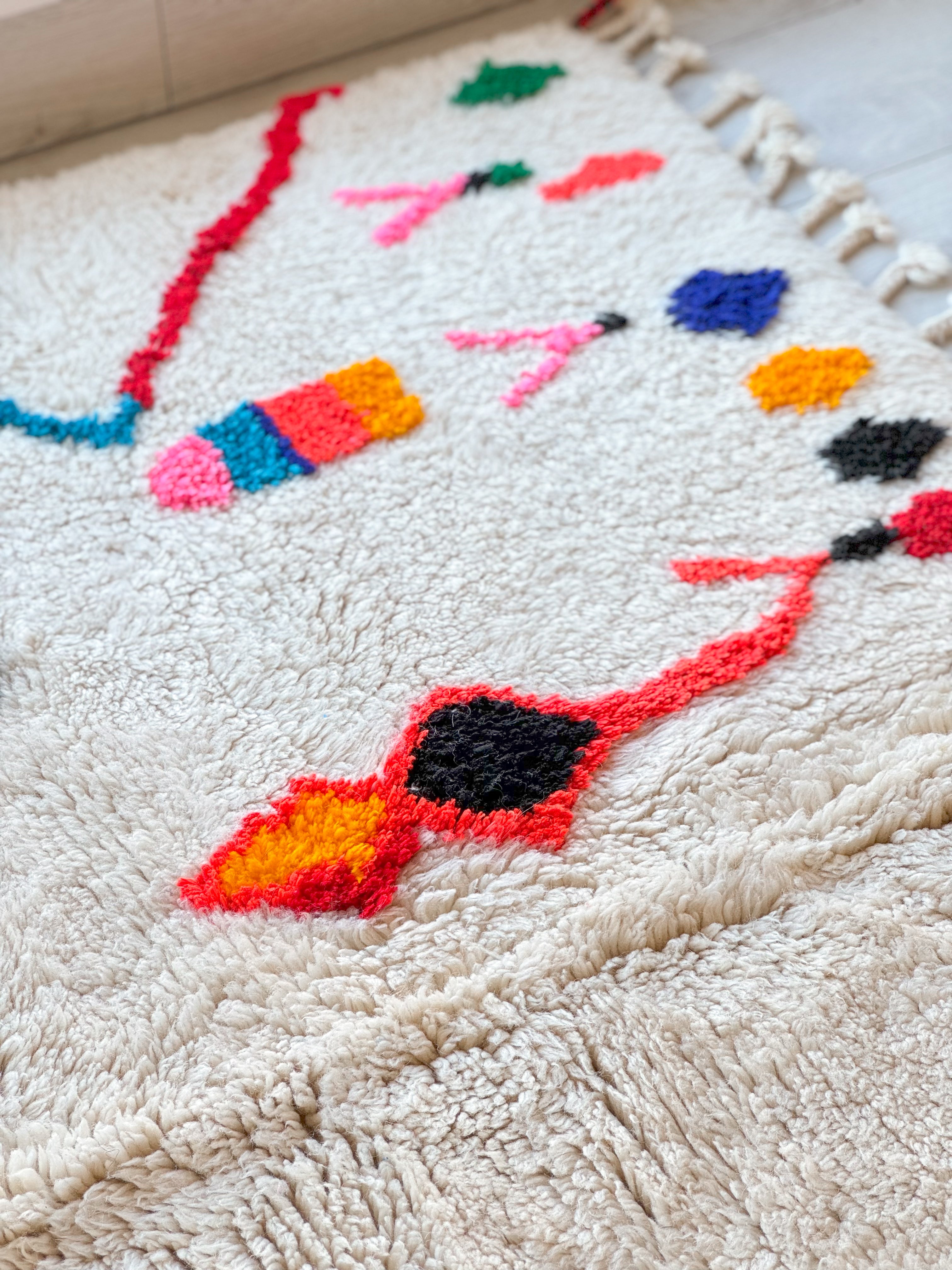 Colorful Berber rug 160 x 260 cm - n°864