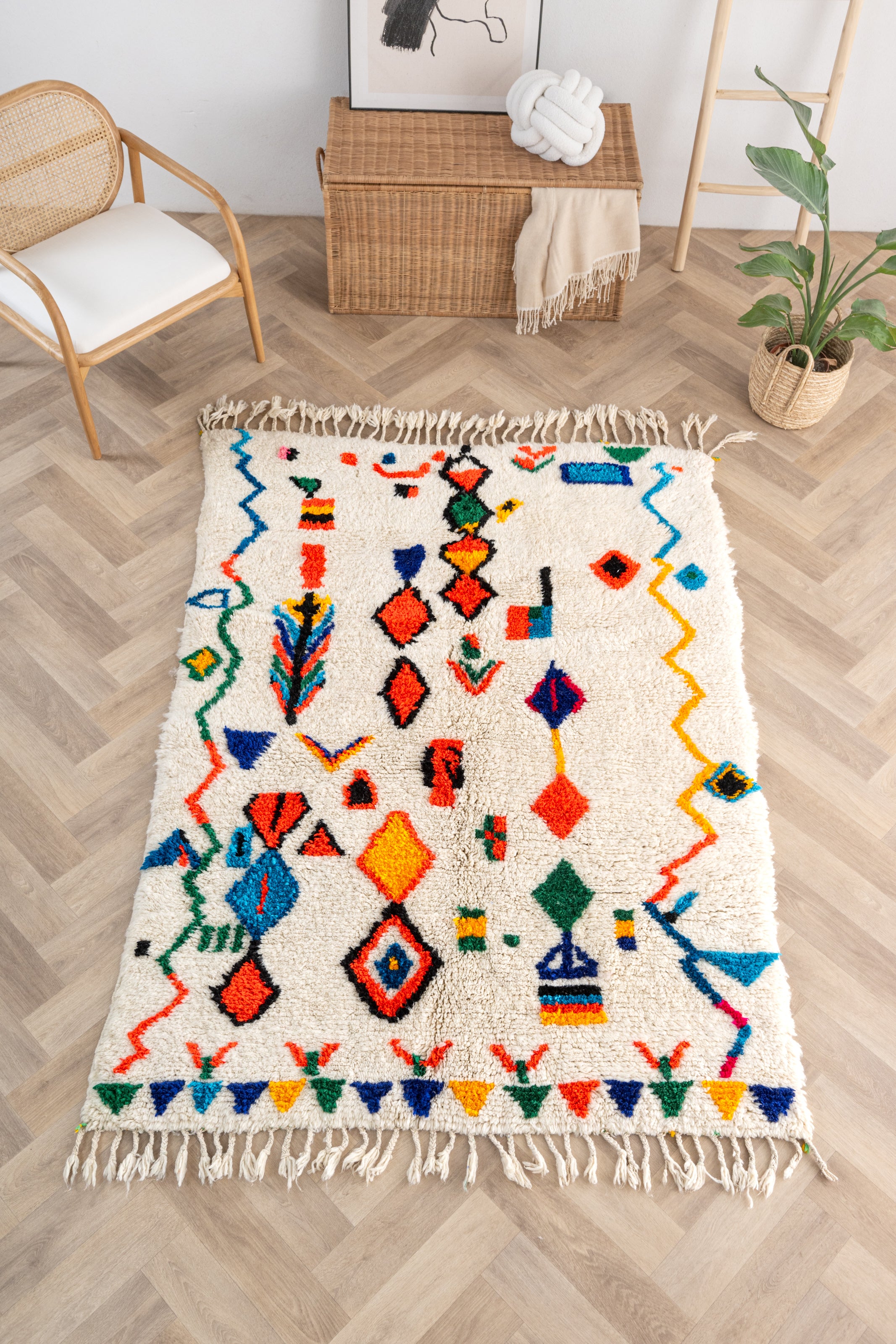 Colorful Berber rug 150 x 224 cm - n°1651