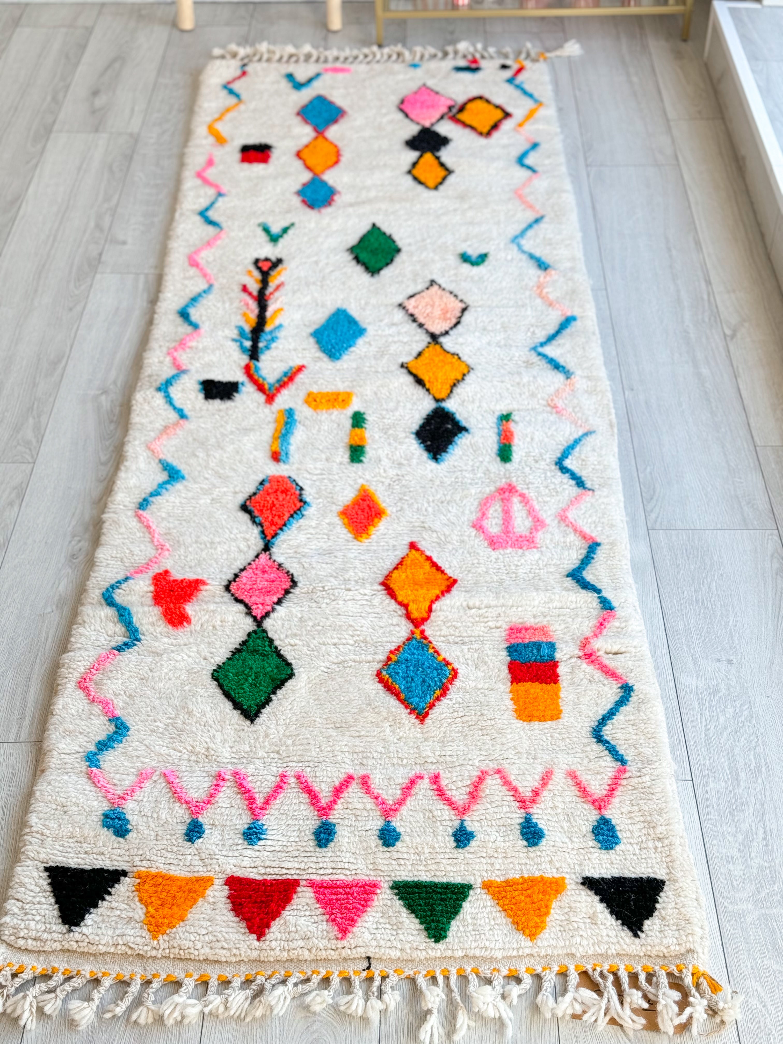 Bunter Berber-Flurteppich 87 x 280 cm – Nr. 839