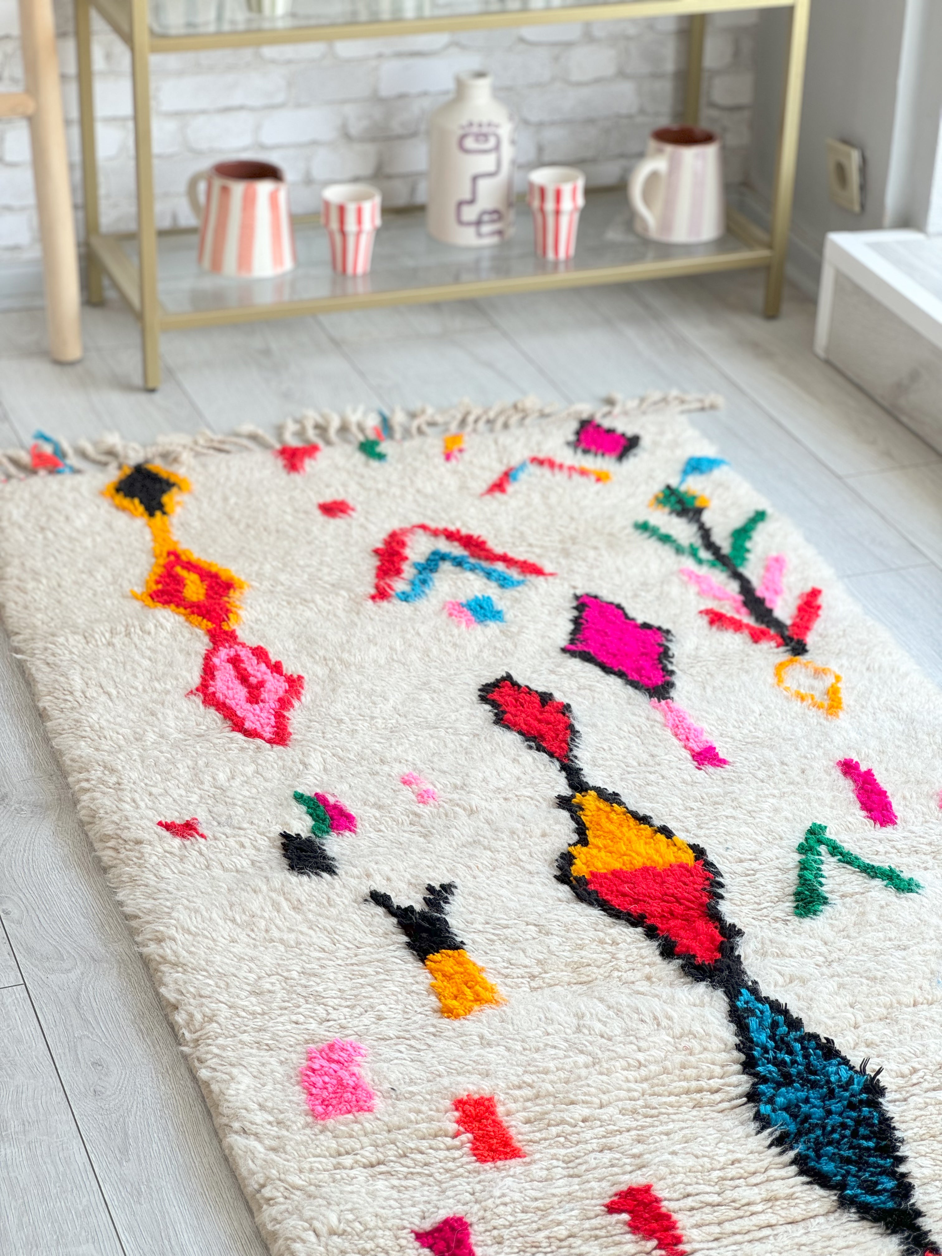 Colorful Moroccan Hallway Rug 83 x 300 cm / 2.7 x 9.8 ft - n°1192