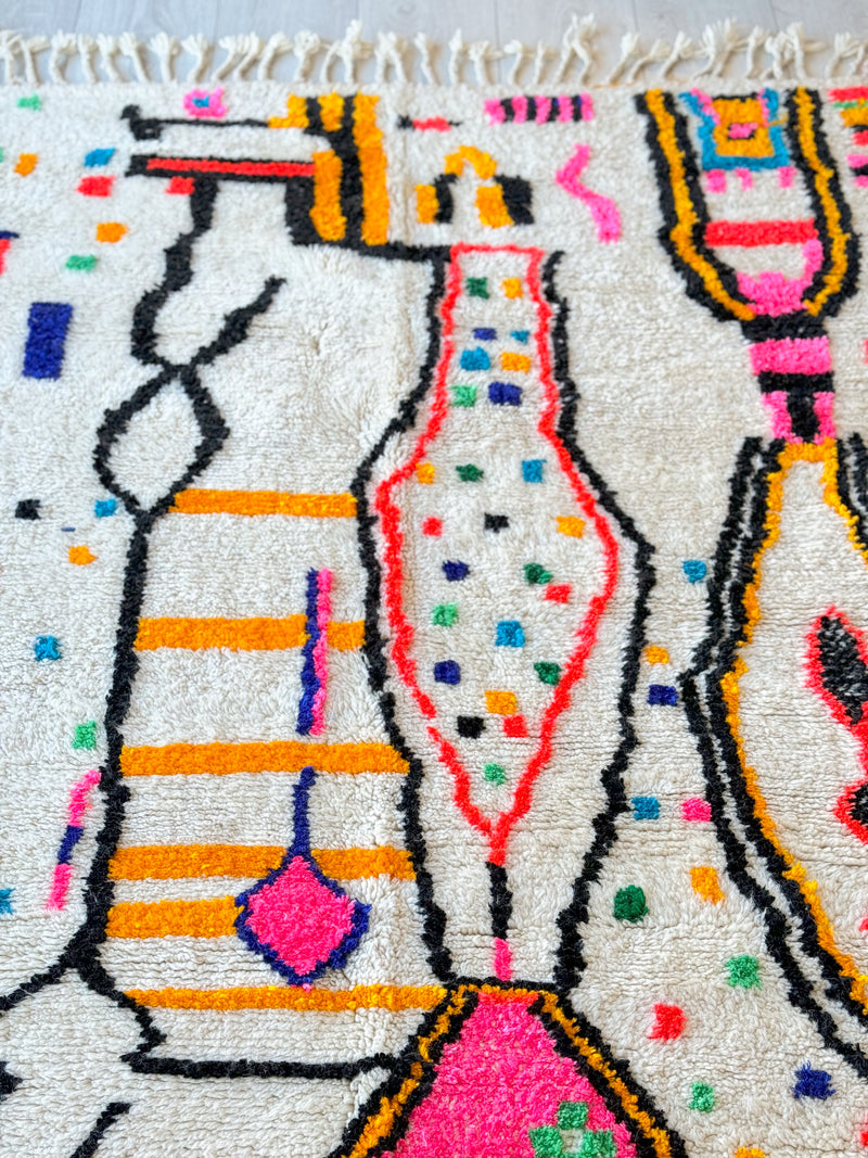 Colorful Berber rug 144 x 255 cm - n°861