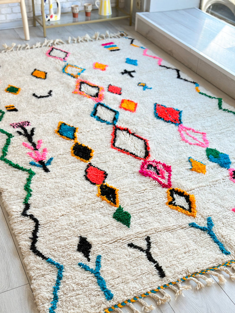 Colorful Berber rug 152 x 265 cm - n°697
