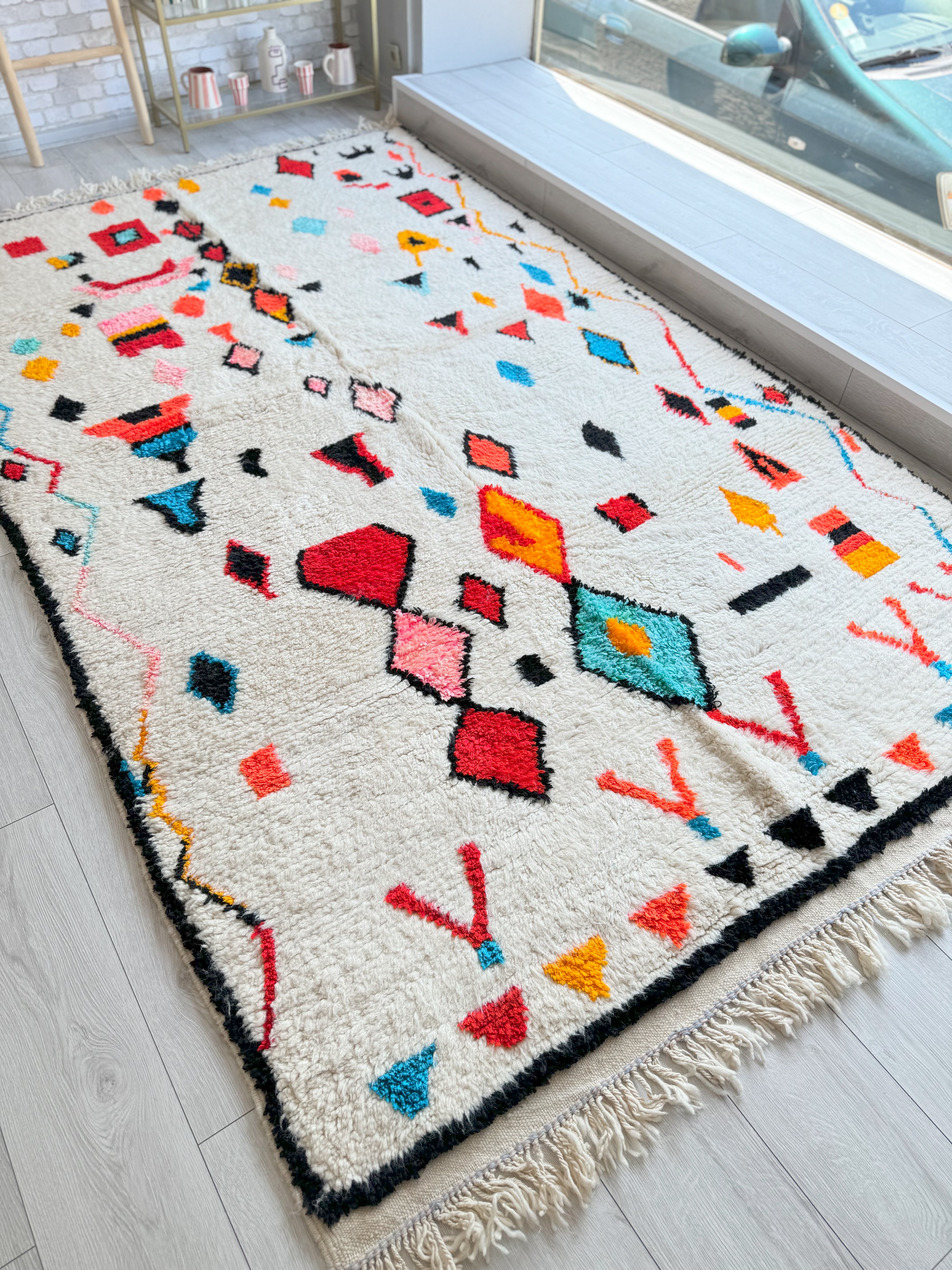 Colorful Moroccan Rug 183 x 315 cm / 6.0 x 10.3 ft - n°1036