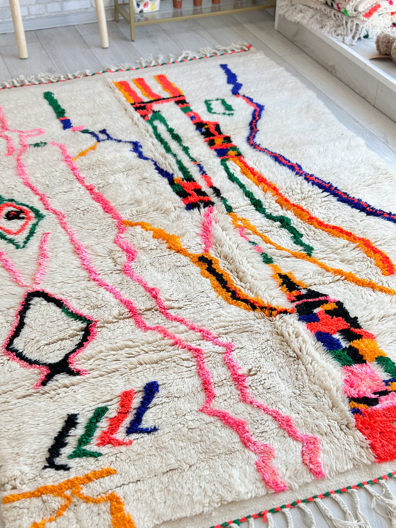 Colorful Berber rug 160 x 265 cm - n°590
