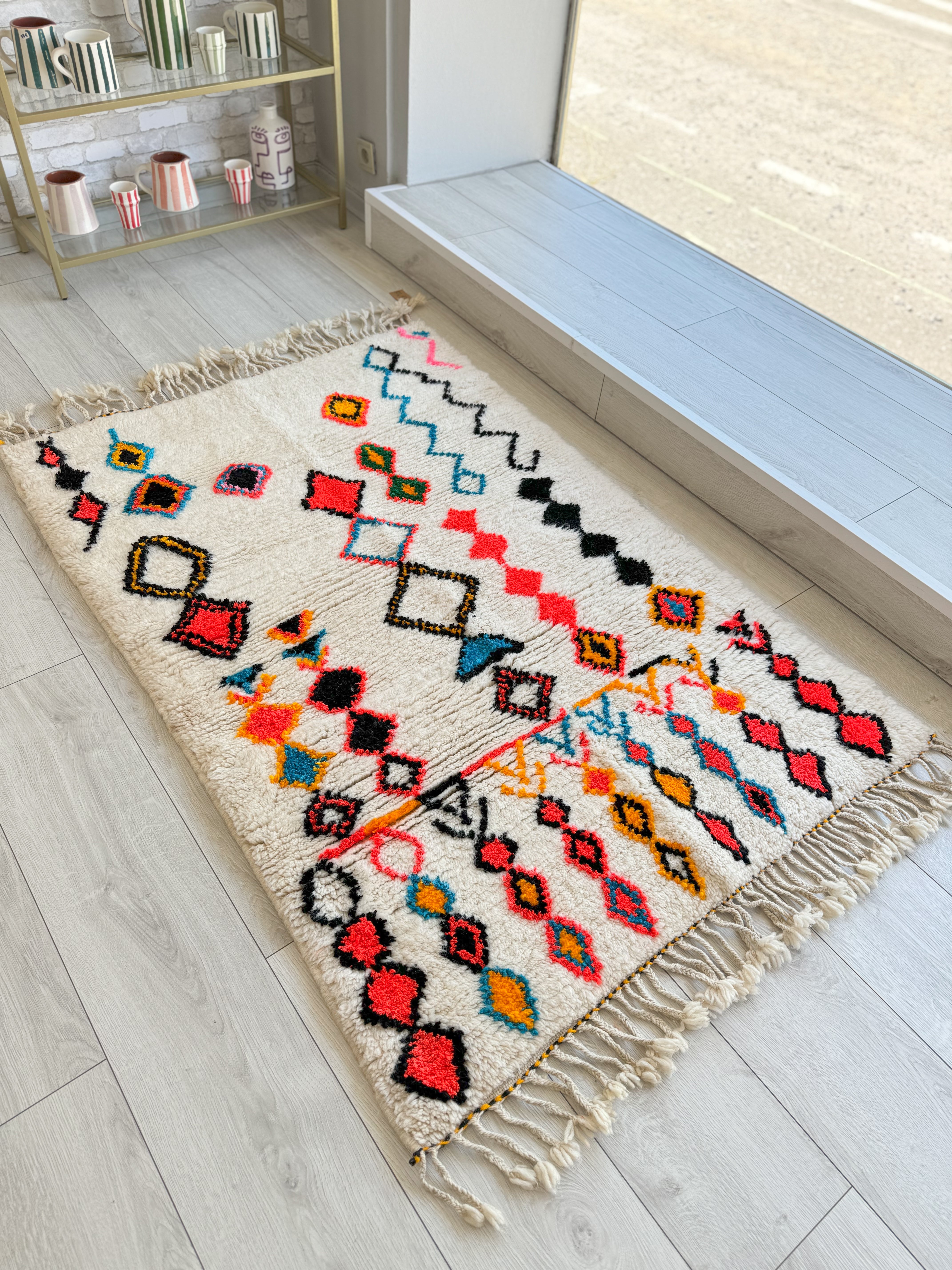 Tapis berbère coloré 103 x 163 cm - n°1349