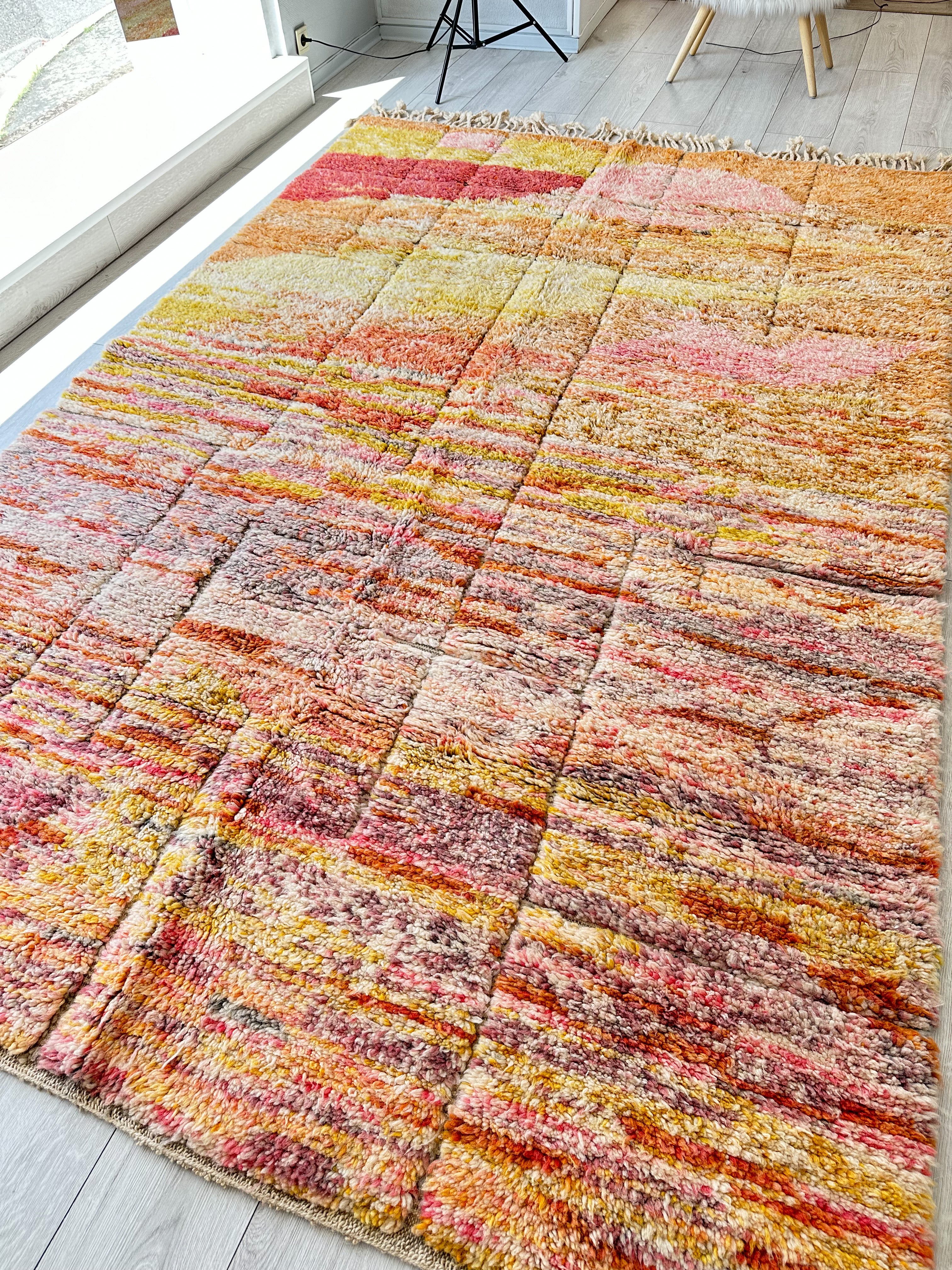 Colorful Beni Ouarain rug - 200 x 316 cm - n°528