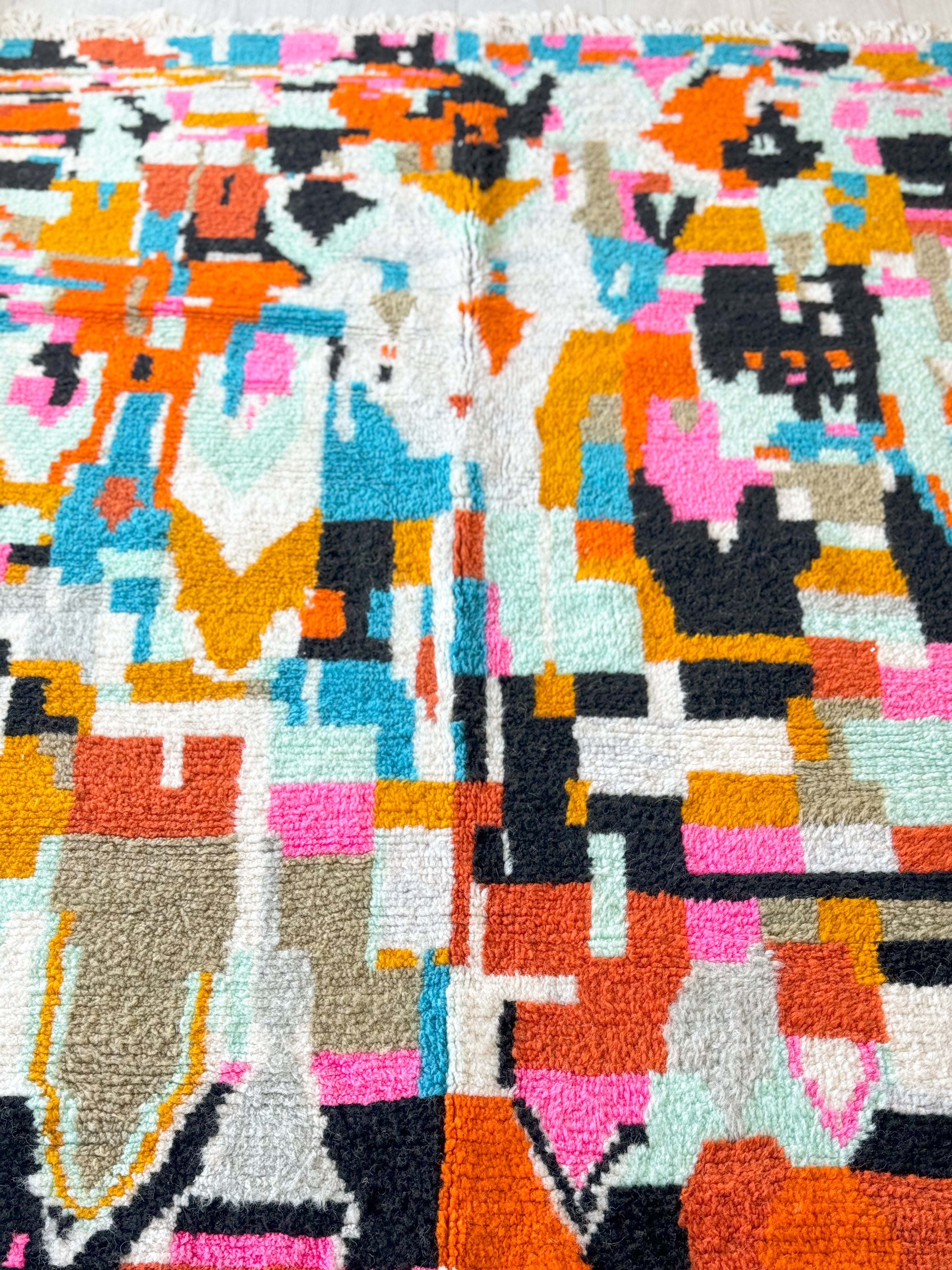 Colorful Berber rug 142 x 260 cm - n°1006