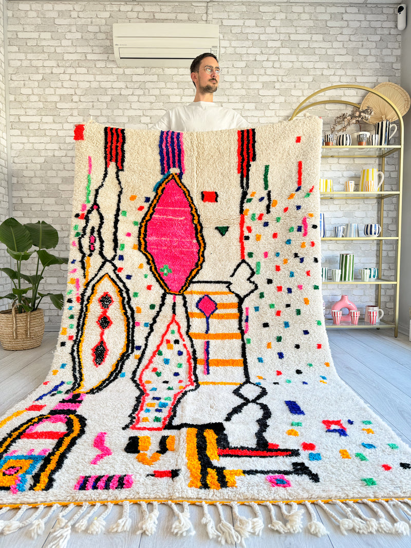 Colorful Berber rug 144 x 255 cm - n°861