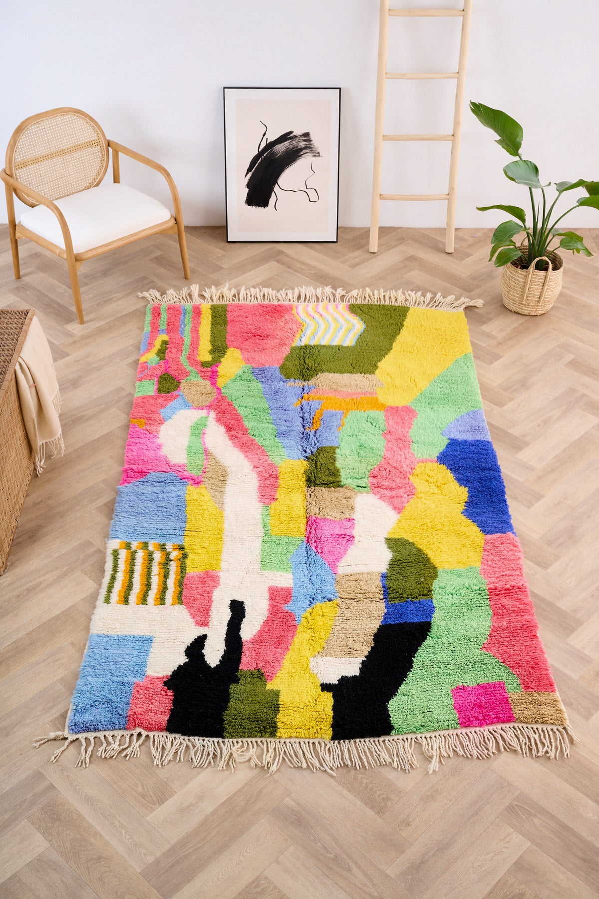 Tapis berbère coloré 148 x 272 cm - n°1623