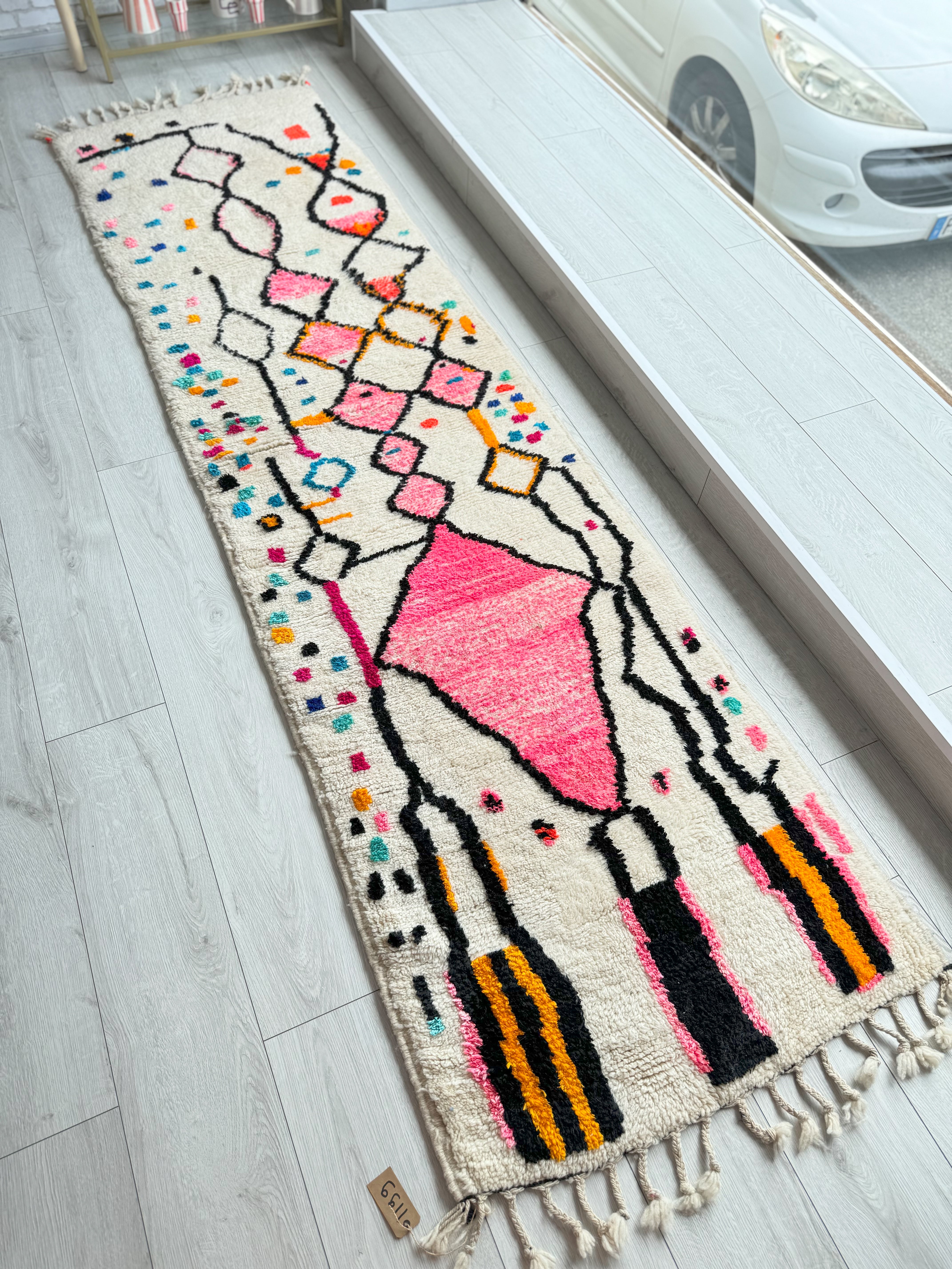 Colorful Berber hallway rug 85 x 330 cm - n°1199