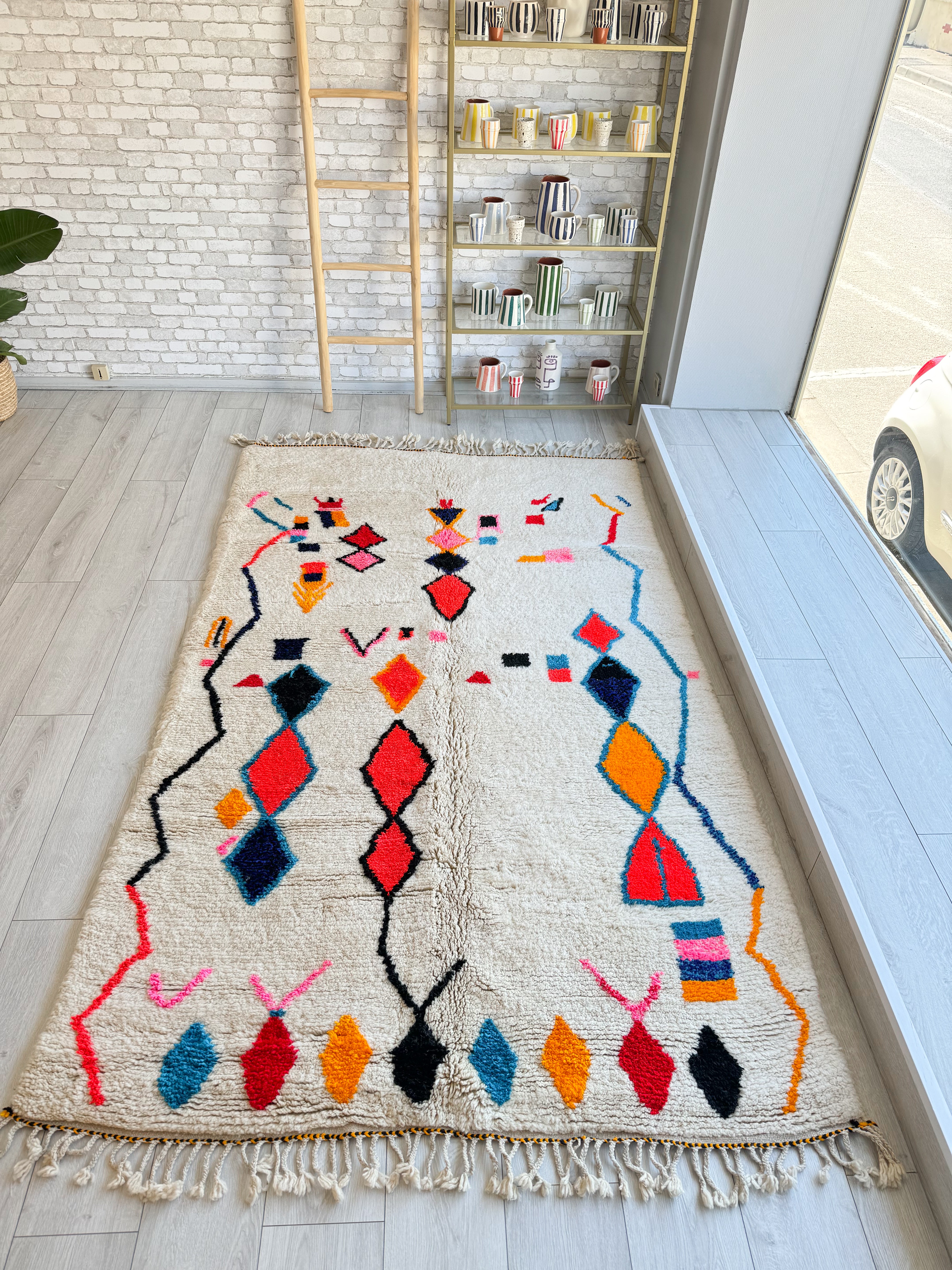 Colorful Moroccan Rug 158 x 280 cm / 5.2 x 9.2 ft - n°1425