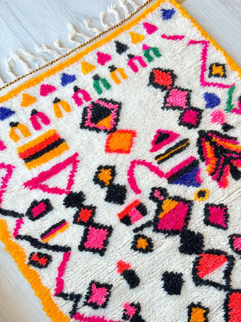 Colorful Berber rug 100 x 160 cm - n°842