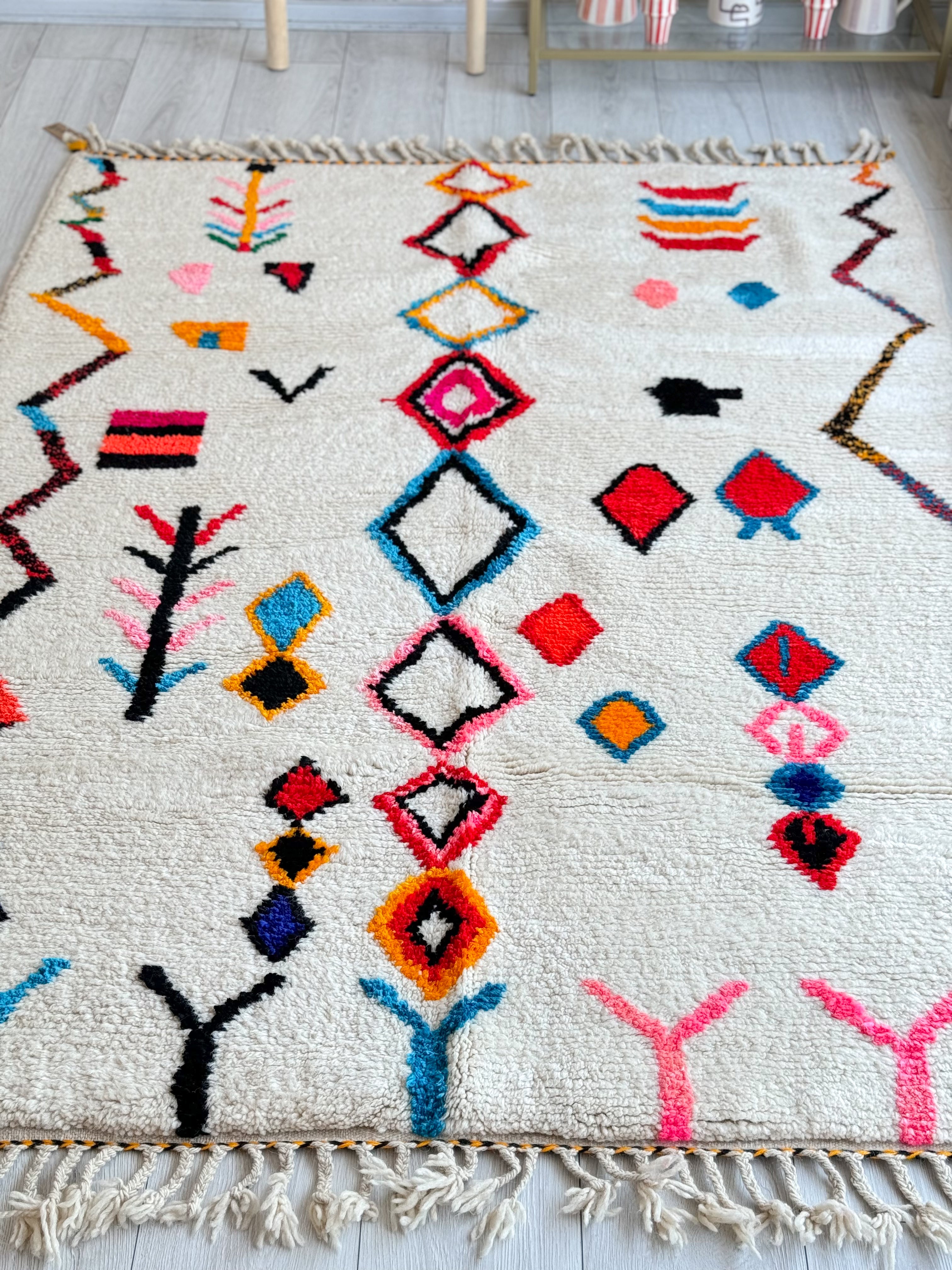 Colorful Berber rug 156 x 225 cm - n°1118