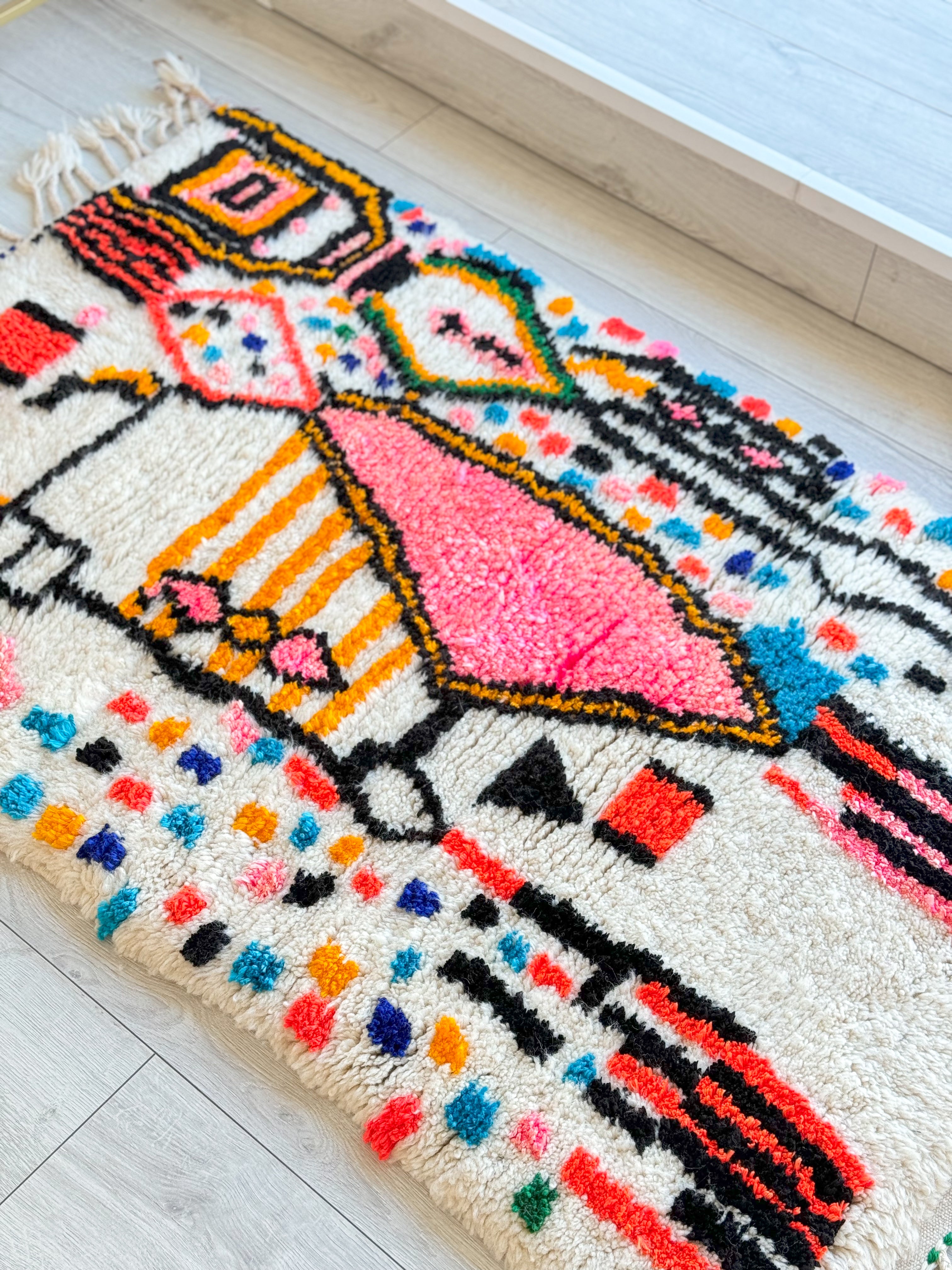 Colorful Berber rug 93 x 160 cm - n°919