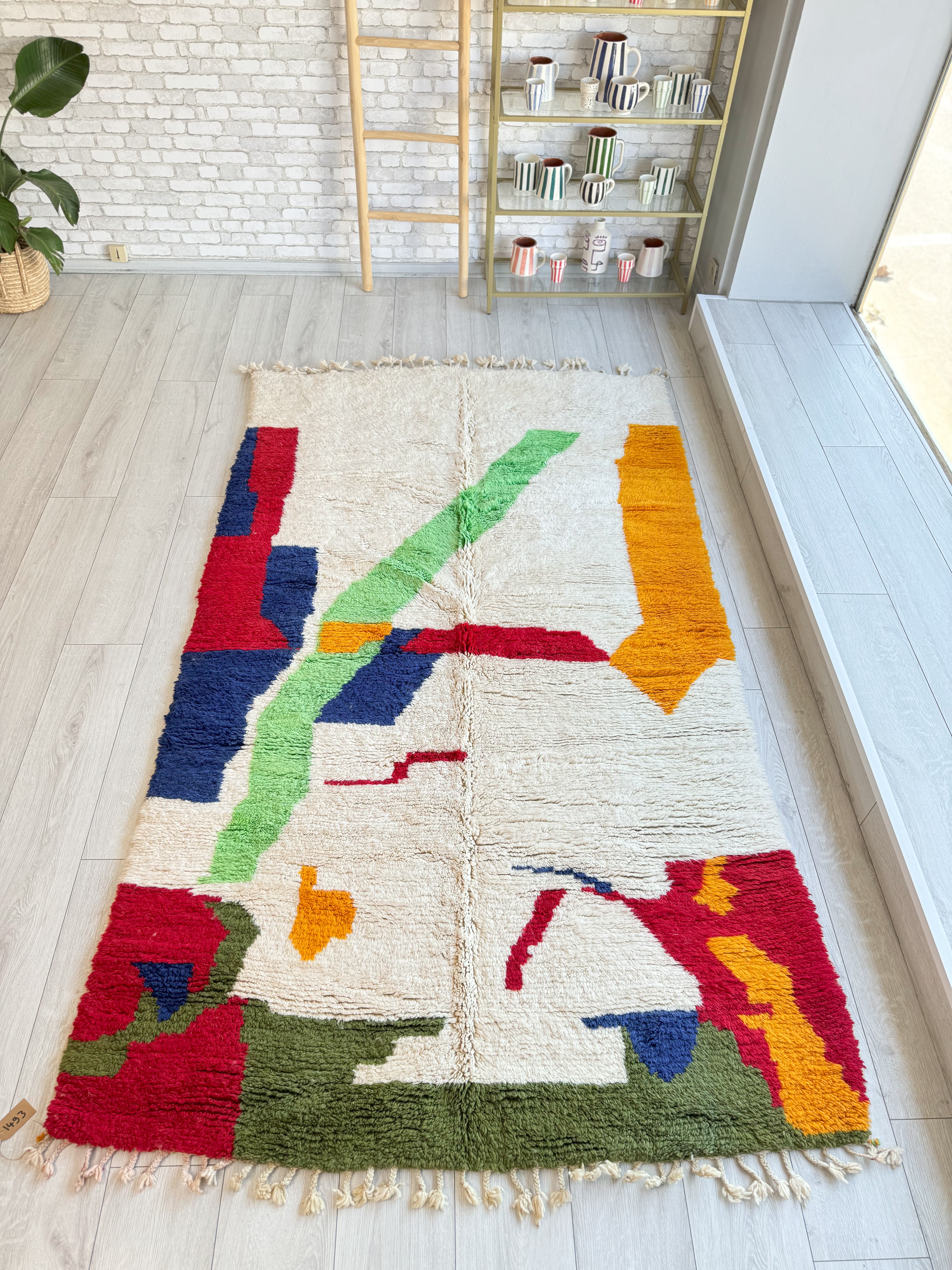 Colorful Berber Rug 153 x 274 cm / 5.0 x 9.0 ft - n°1493