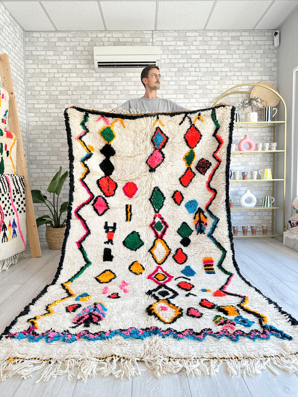 Colorful Berber rug 140 x 260 cm - n°608