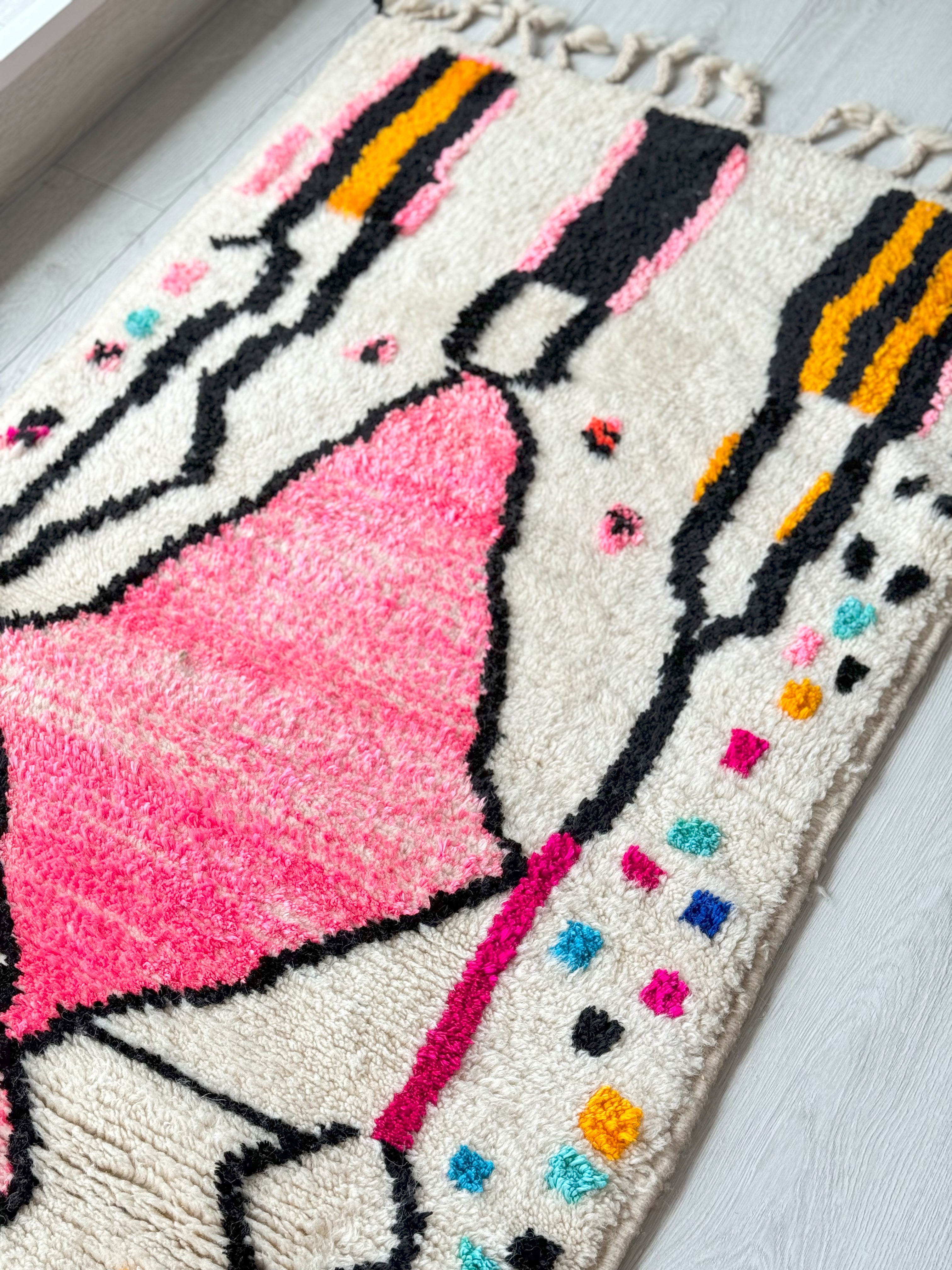 Colorful Berber hallway rug 85 x 330 cm - n°1199