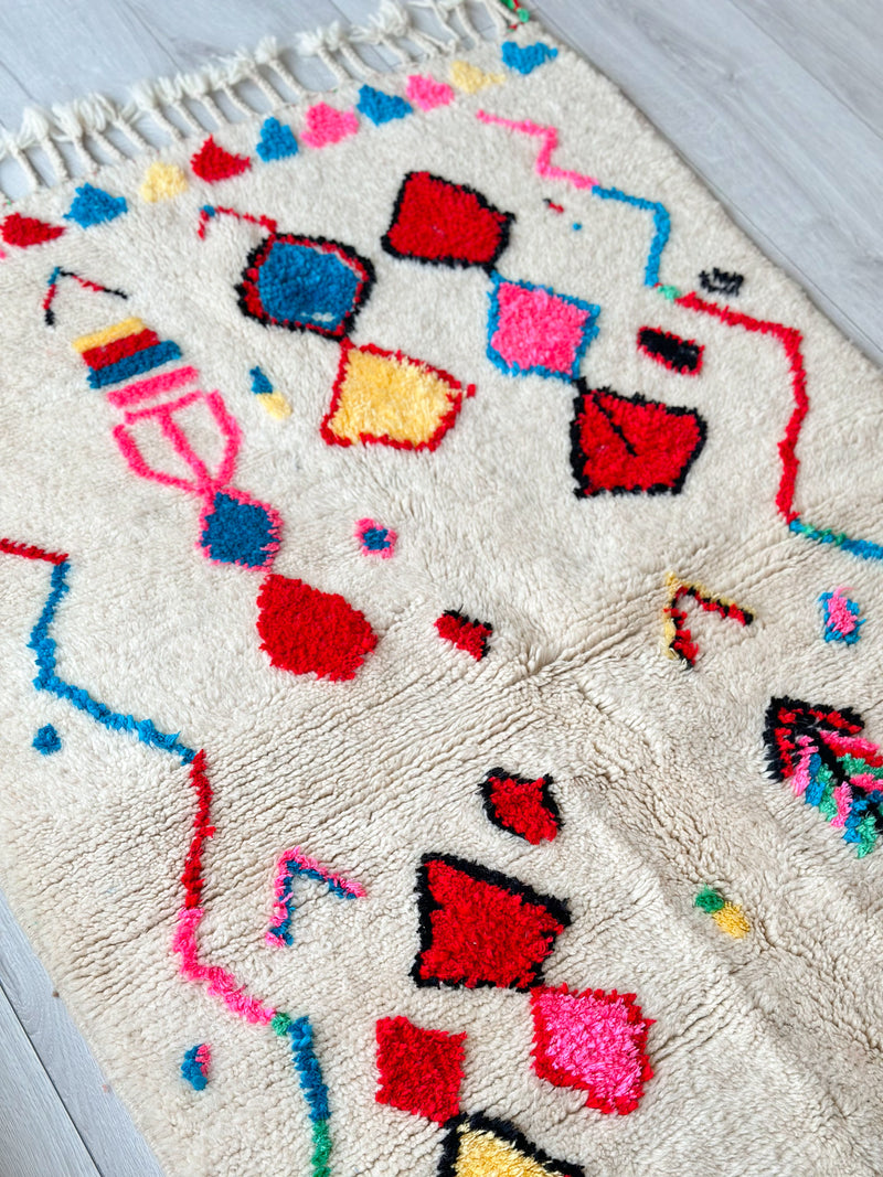 Colorful Berber rug 100 x 174 cm - n°723