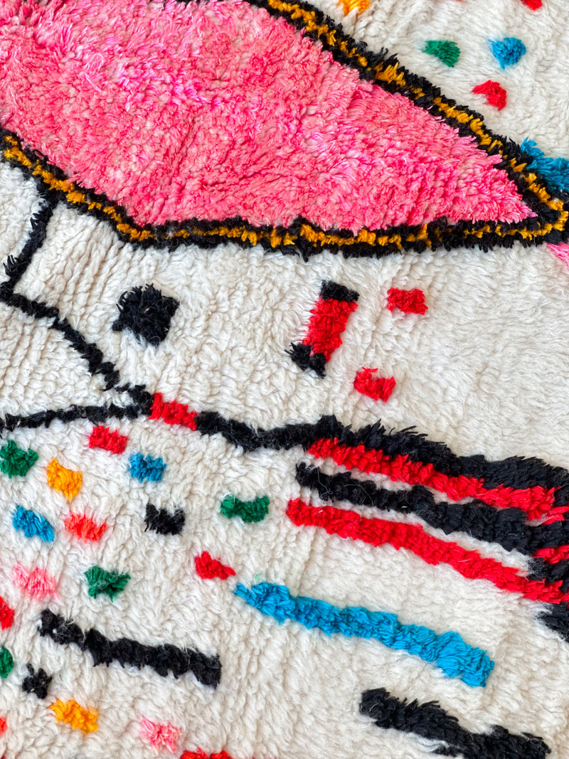 Colorful Berber rug 107 x 150 cm - n°609