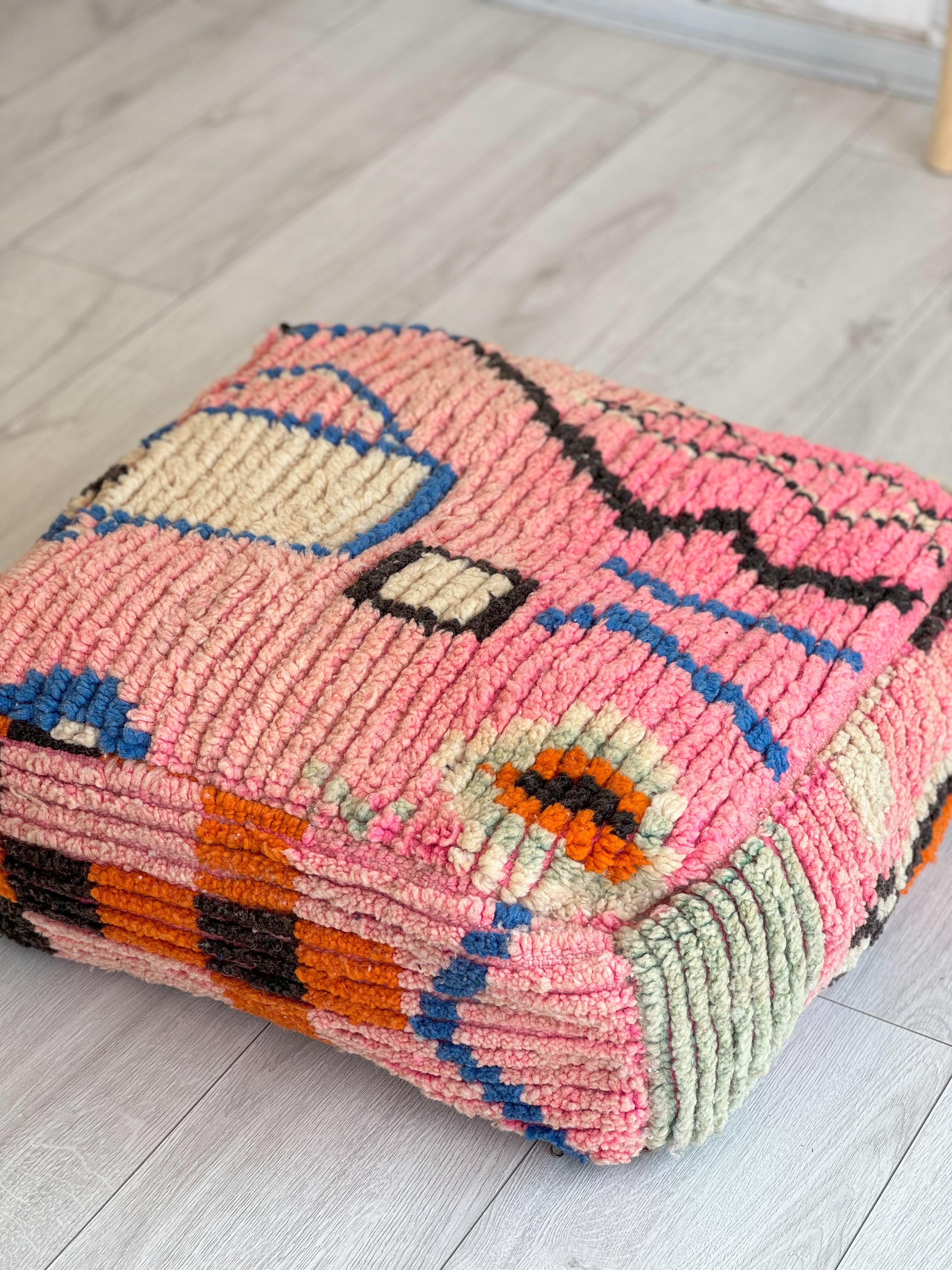 Pouf Marocain, pouf Beni Ouarain - 60 x 60 cm