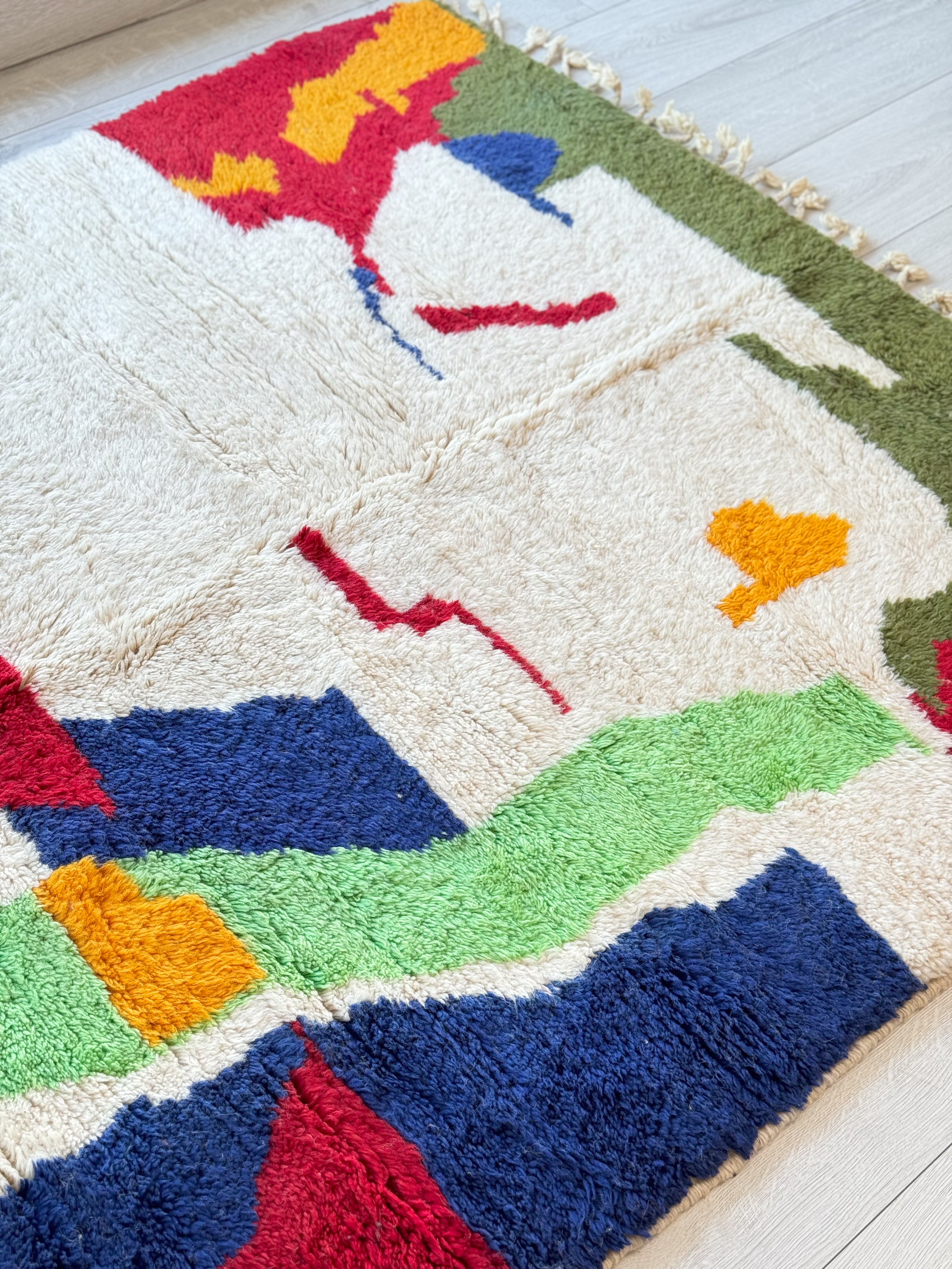 Colorful Berber Rug 153 x 274 cm / 5.0 x 9.0 ft - n°1493