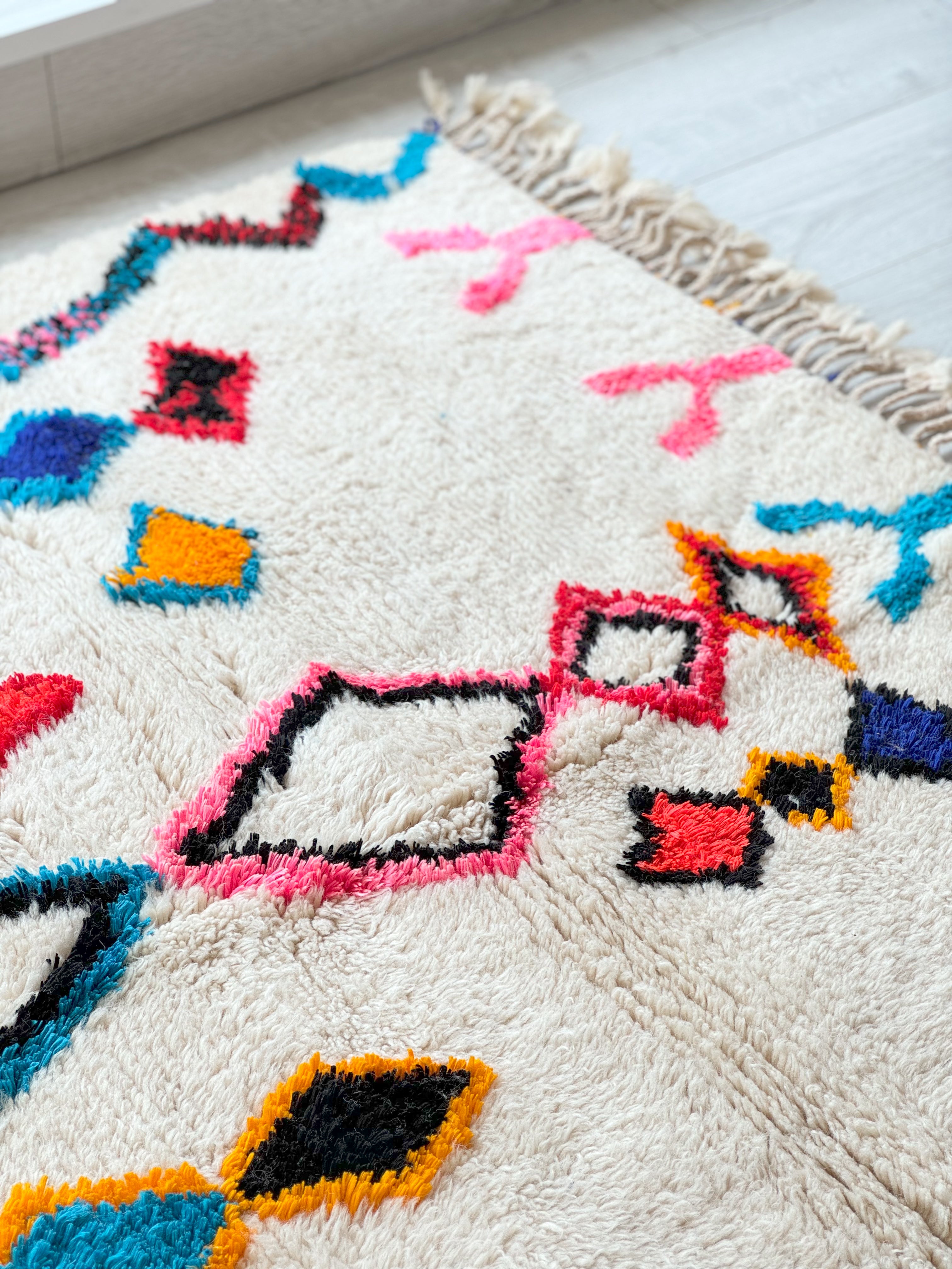 Colorful Berber rug 158 x 248 cm - n°1184