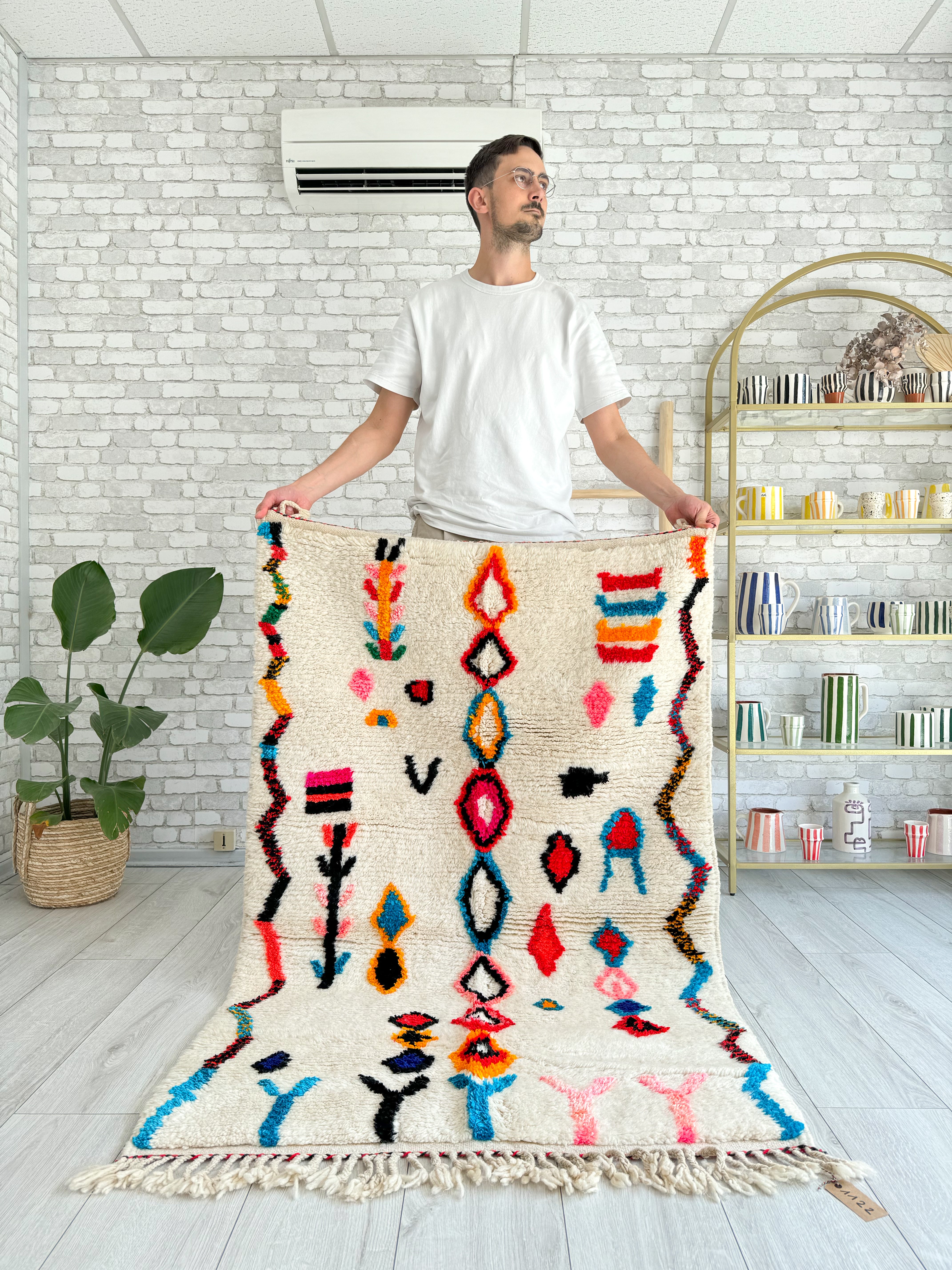 Colorful Berber rug 103 x 169 cm - n°1122