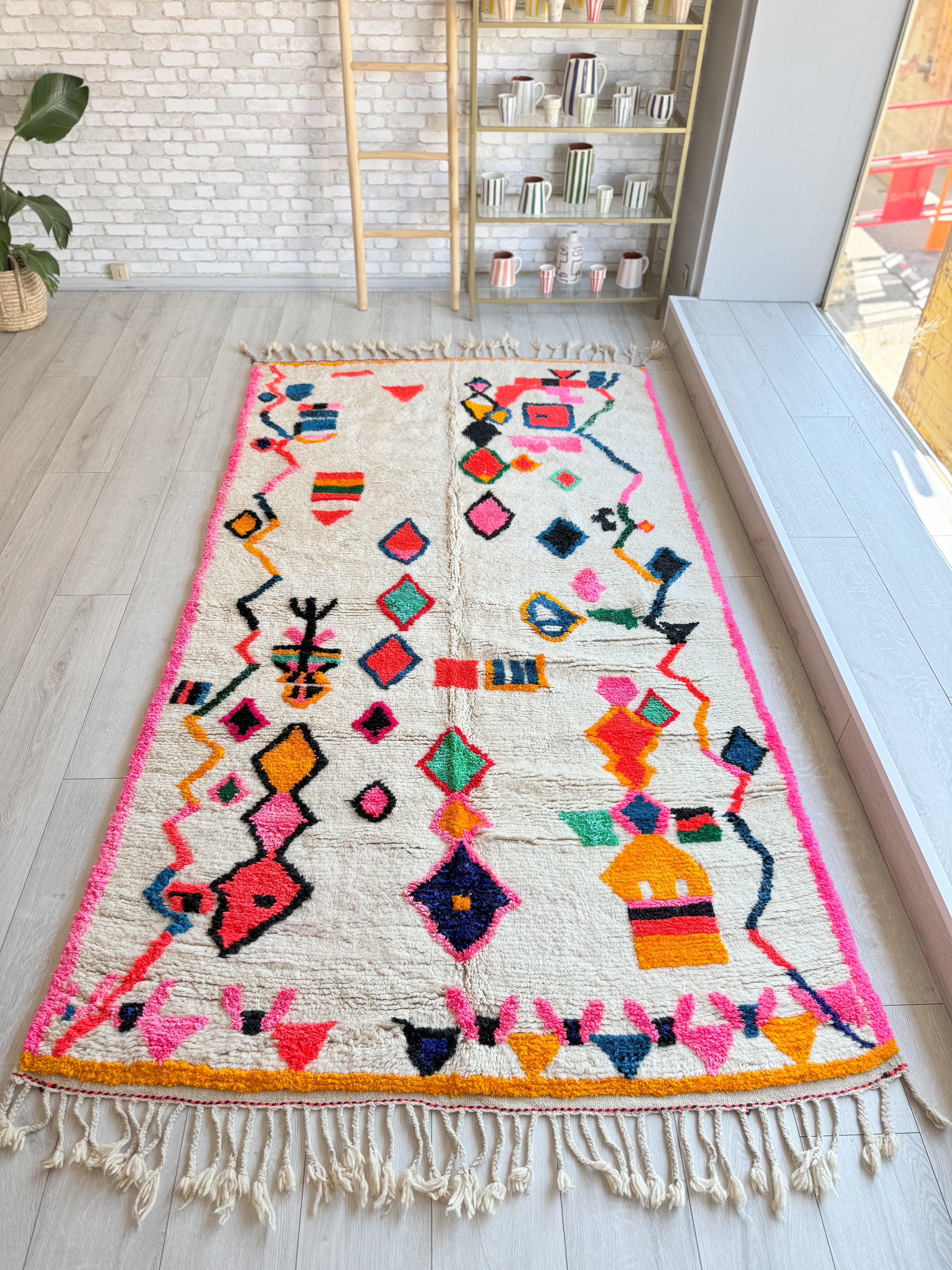 Tapis berbère coloré 152 x 300 cm - n°1391