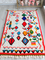 Colorful Berber rug 93 x 173 cm - n°876