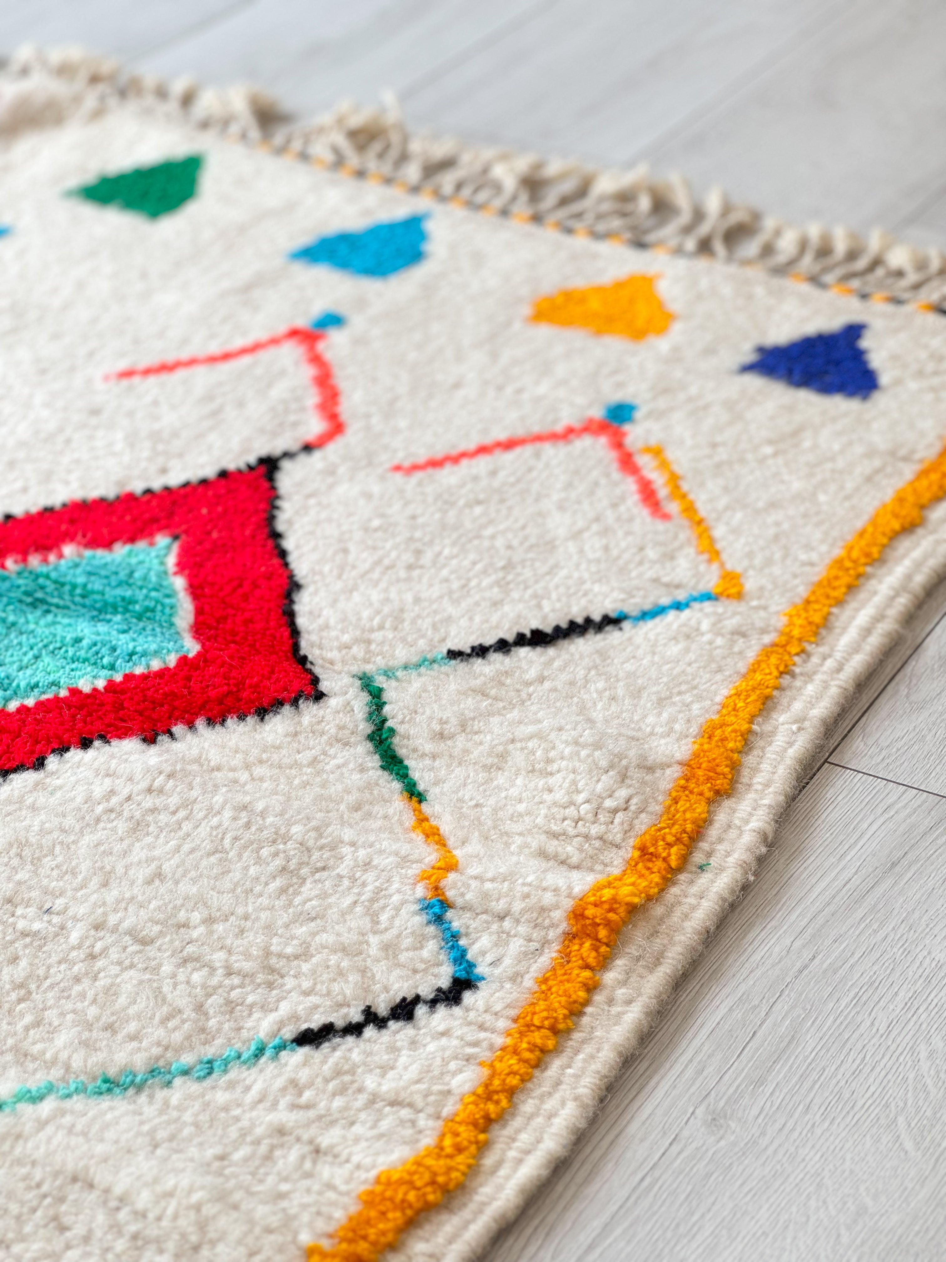 Colorful Berber carpet - n°1490