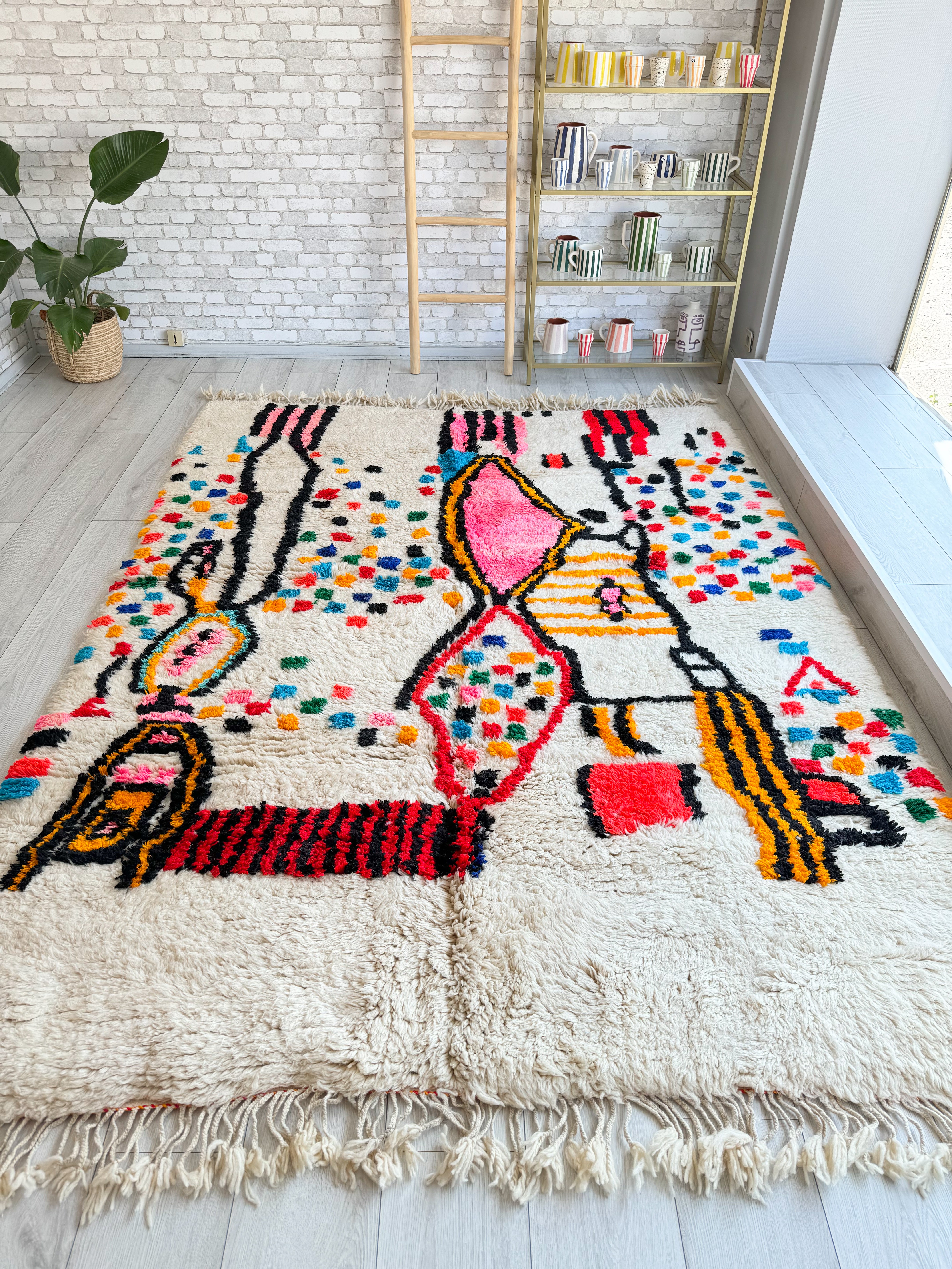 Tapis berbère coloré 200 x 285 cm - n°1198