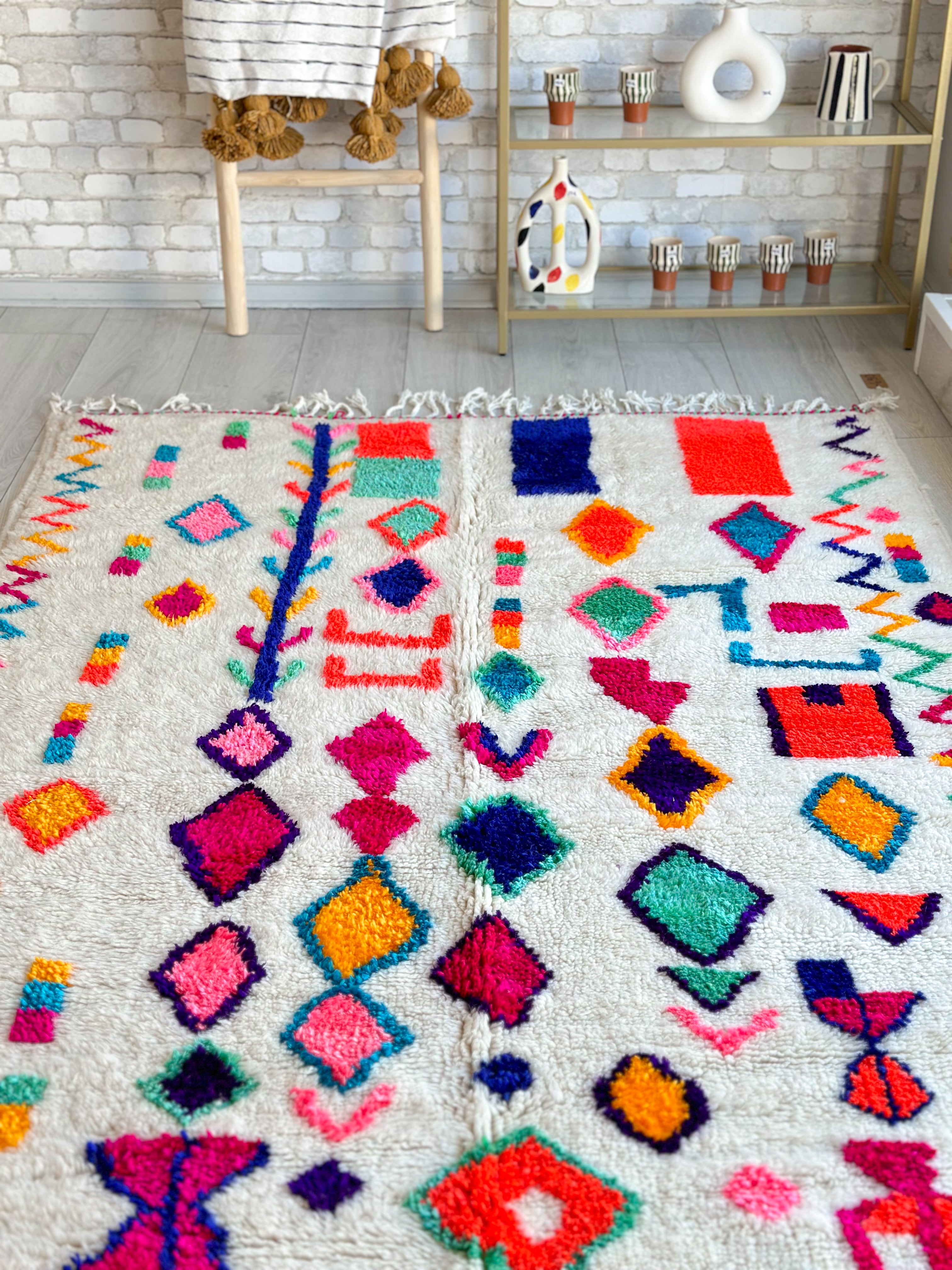 Colorful Berber rug 150 x 260 cm - n°690