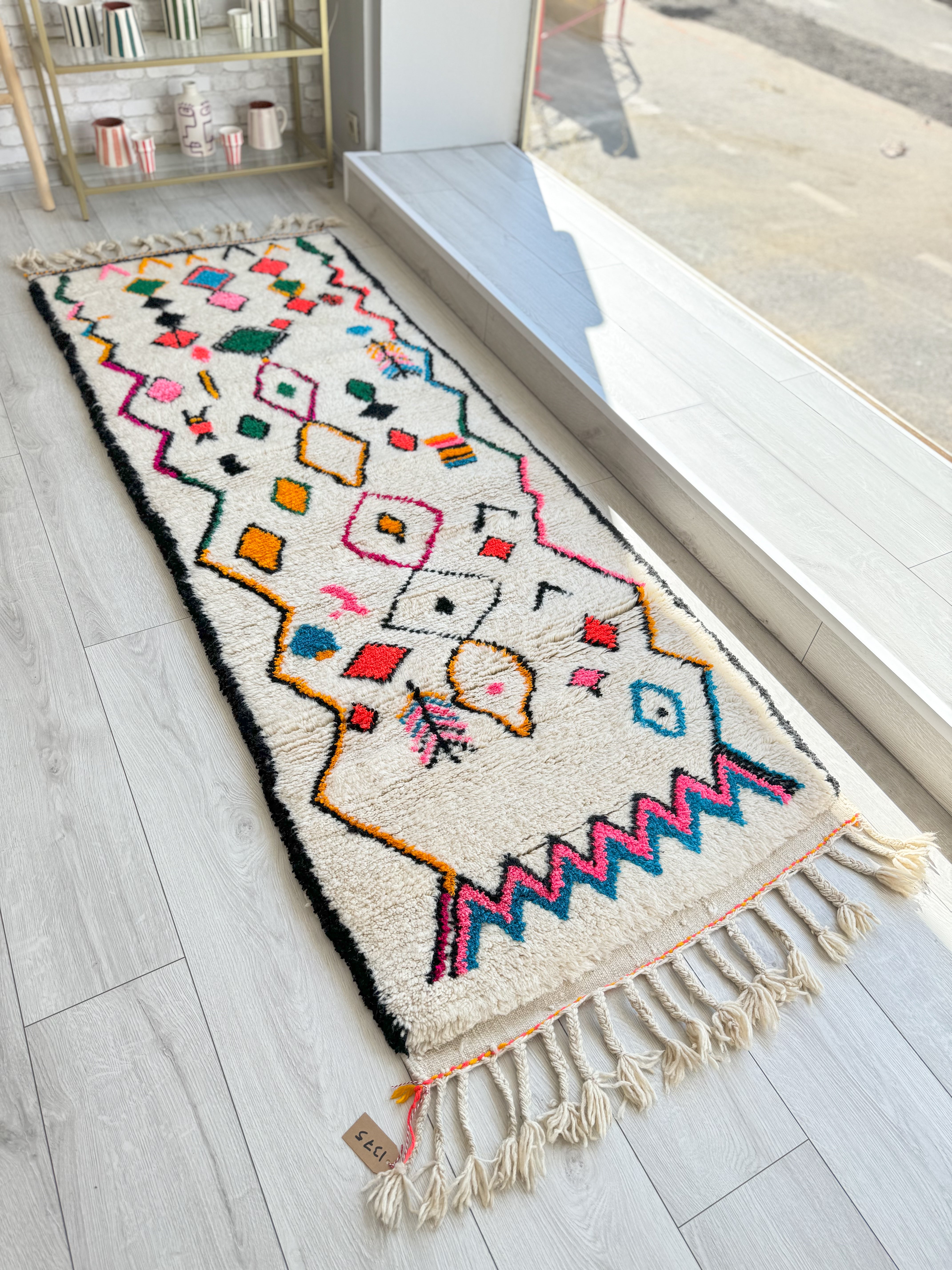 Tapis de couloir coloré 90 x 260 cm - n°1375