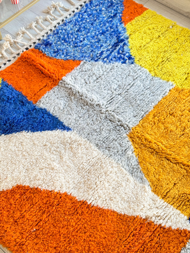 Colorful Beni Ouarain rug - 155 x 270 cm - n°795