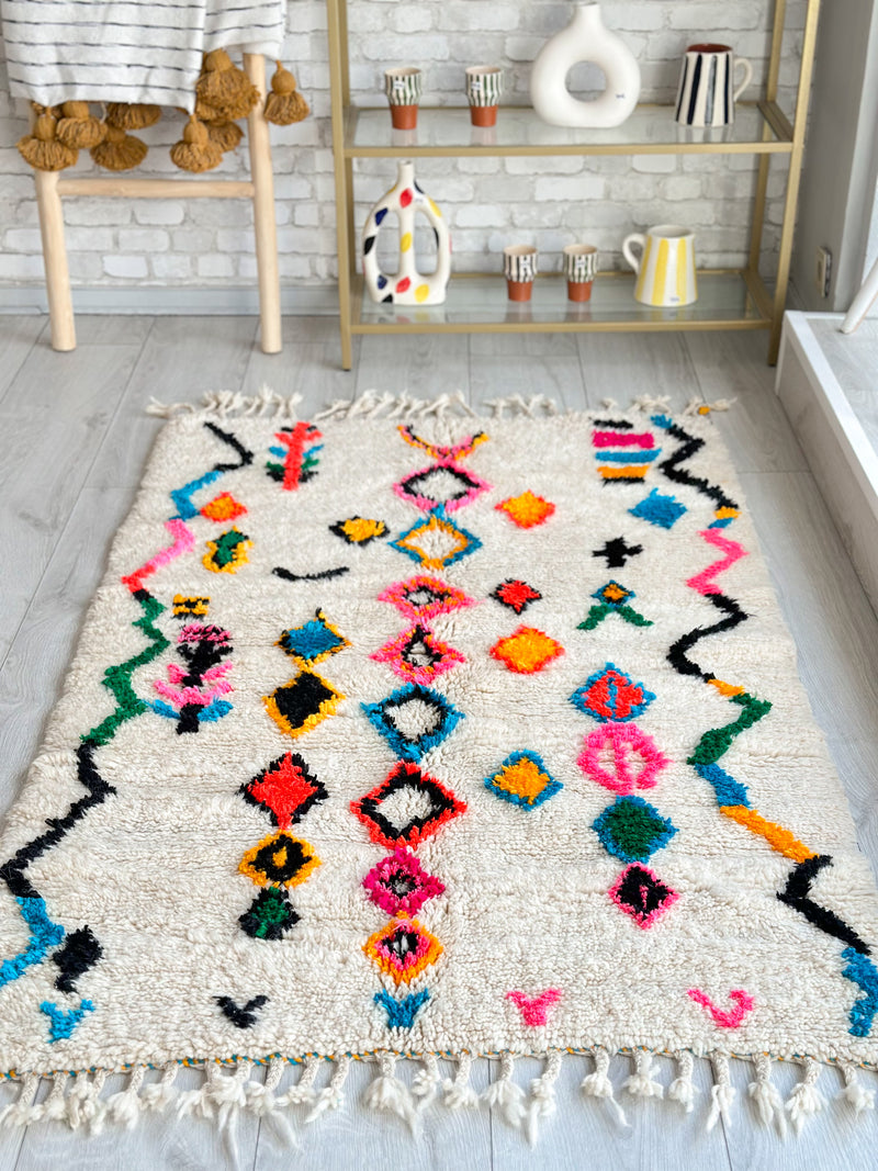 Colorful Berber rug 98 x 170 cm - n°727