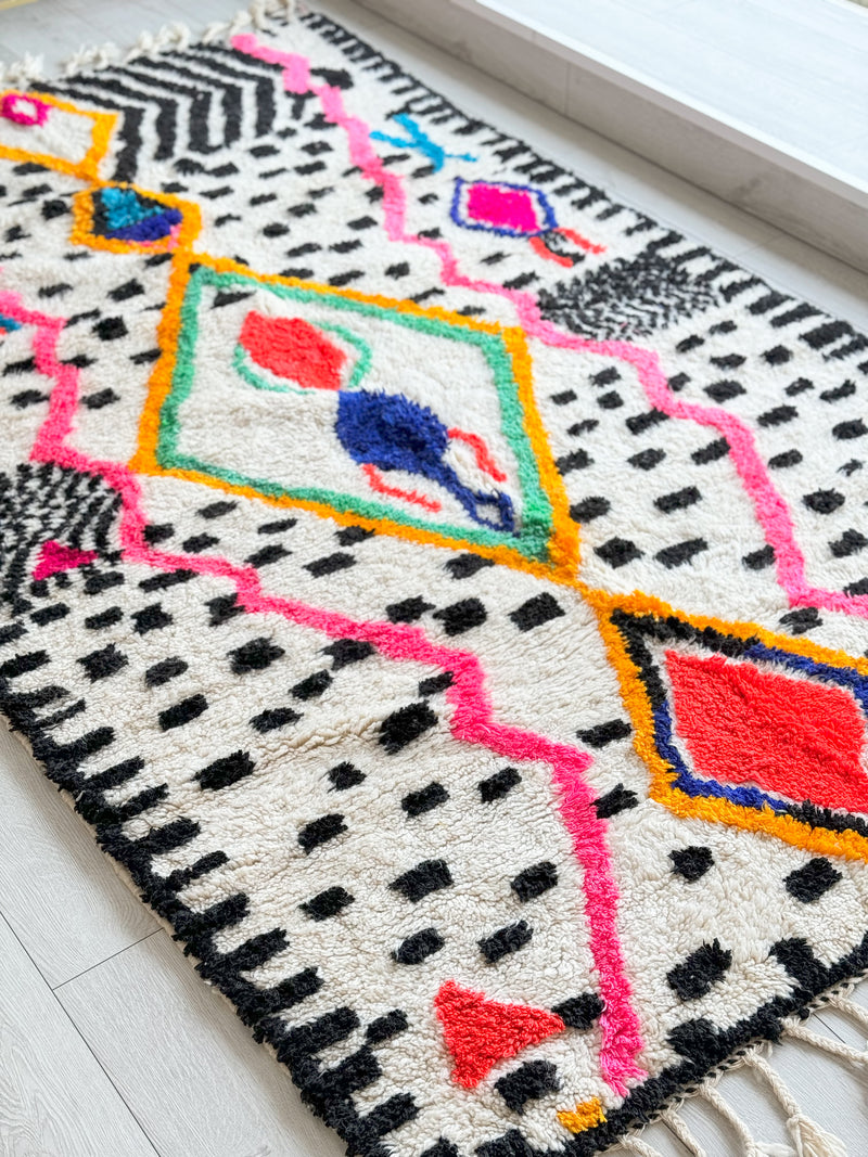 Colorful Berber rug 153 x 285 cm - n°906