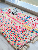 Colorful Berber rug 143 x 230 cm - n°728