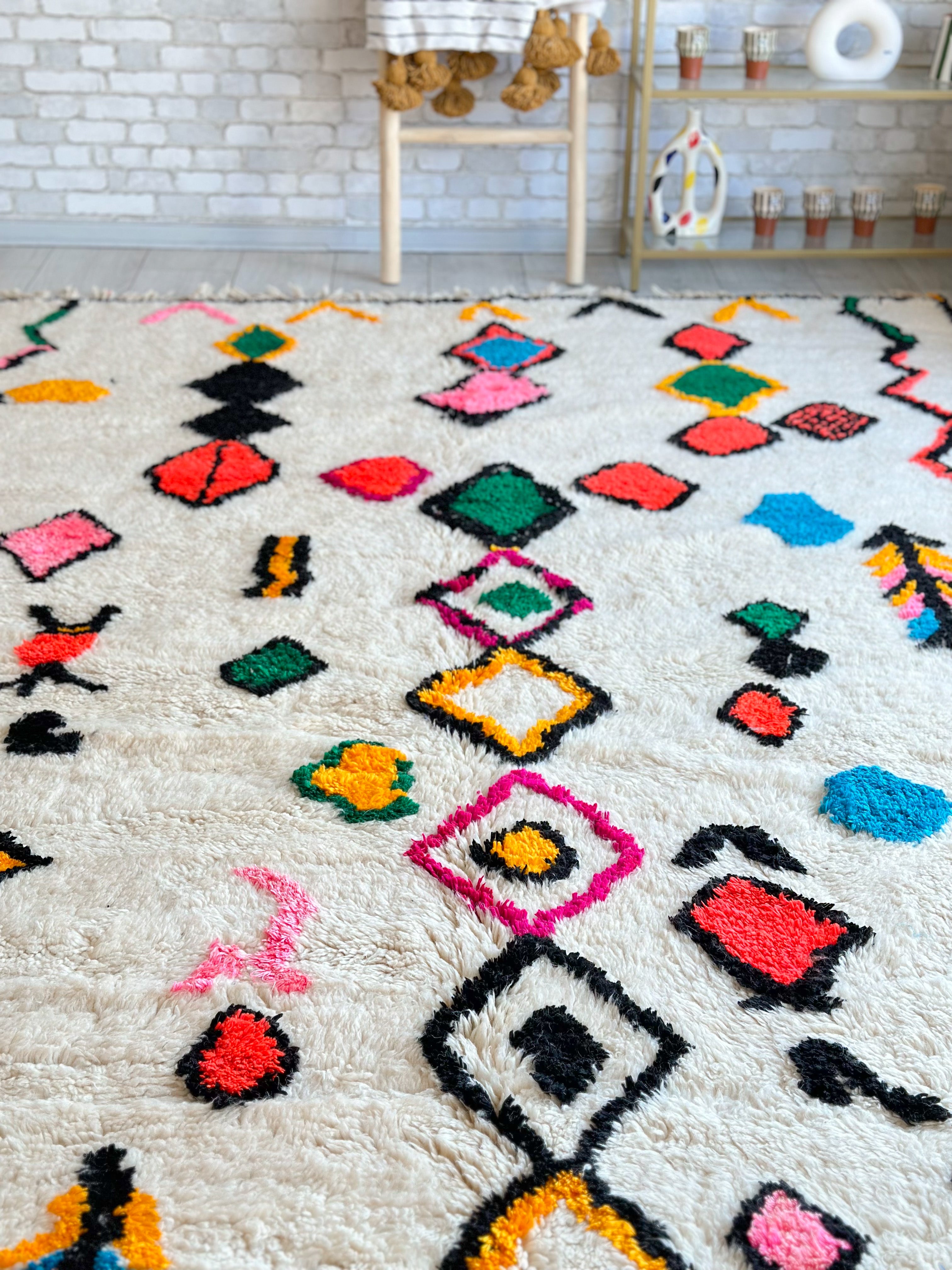 Colorful Berber rug 200 x 320 cm - n°610