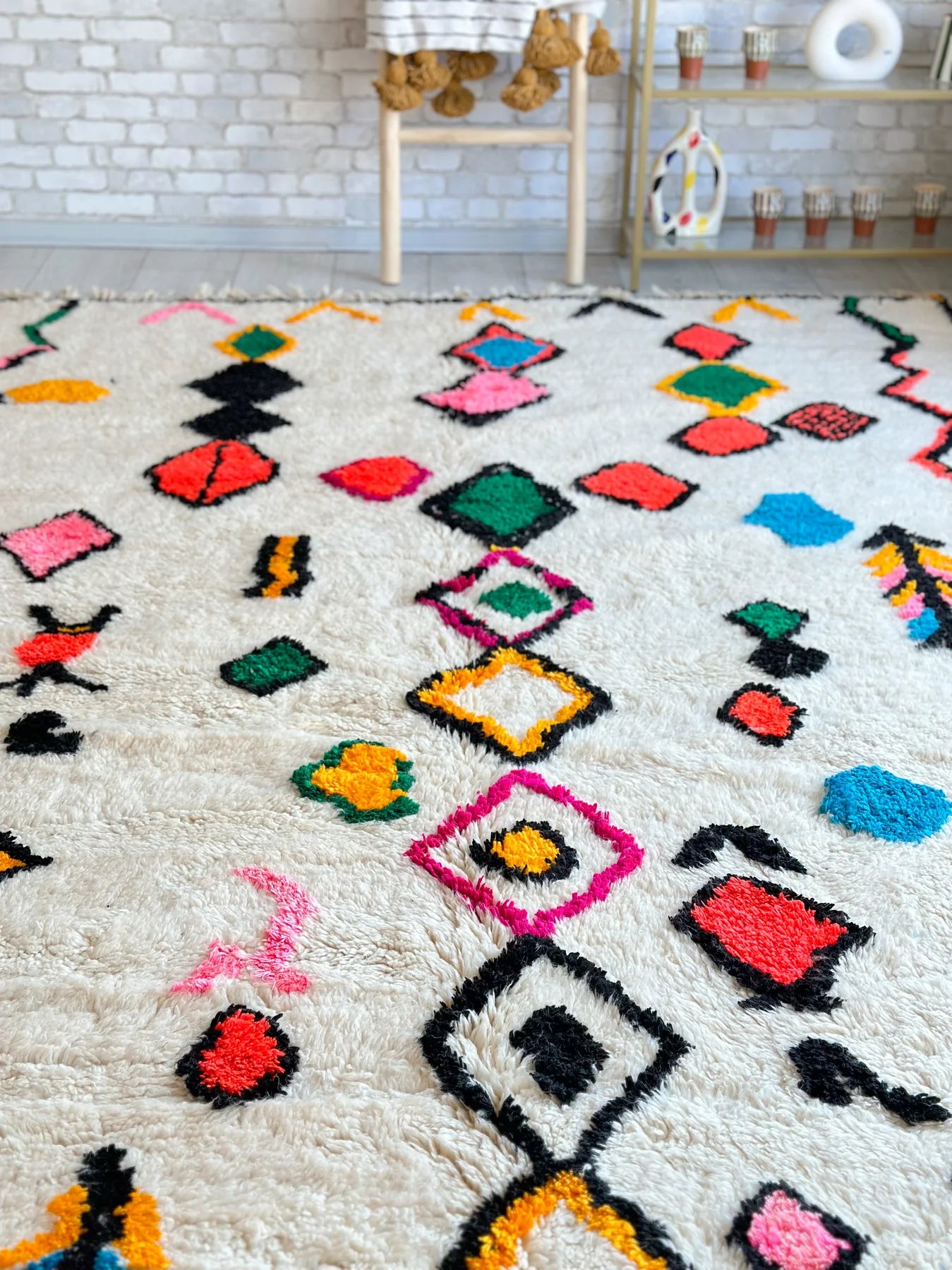 Colorful Berber carpet - n°529